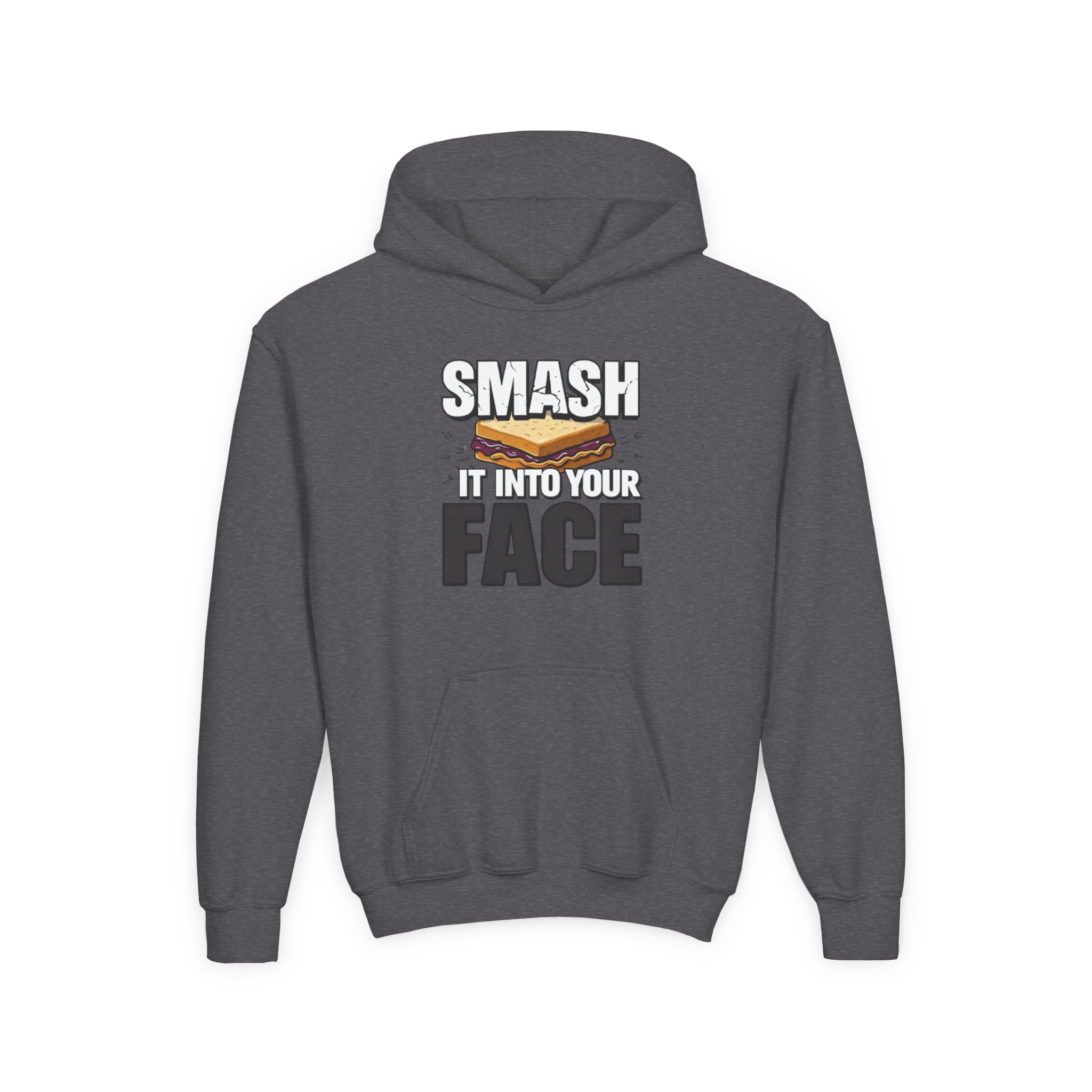 Youth Hoodie — "Smash It Into Your Face" Bold Graphic Pullover - Image 25
