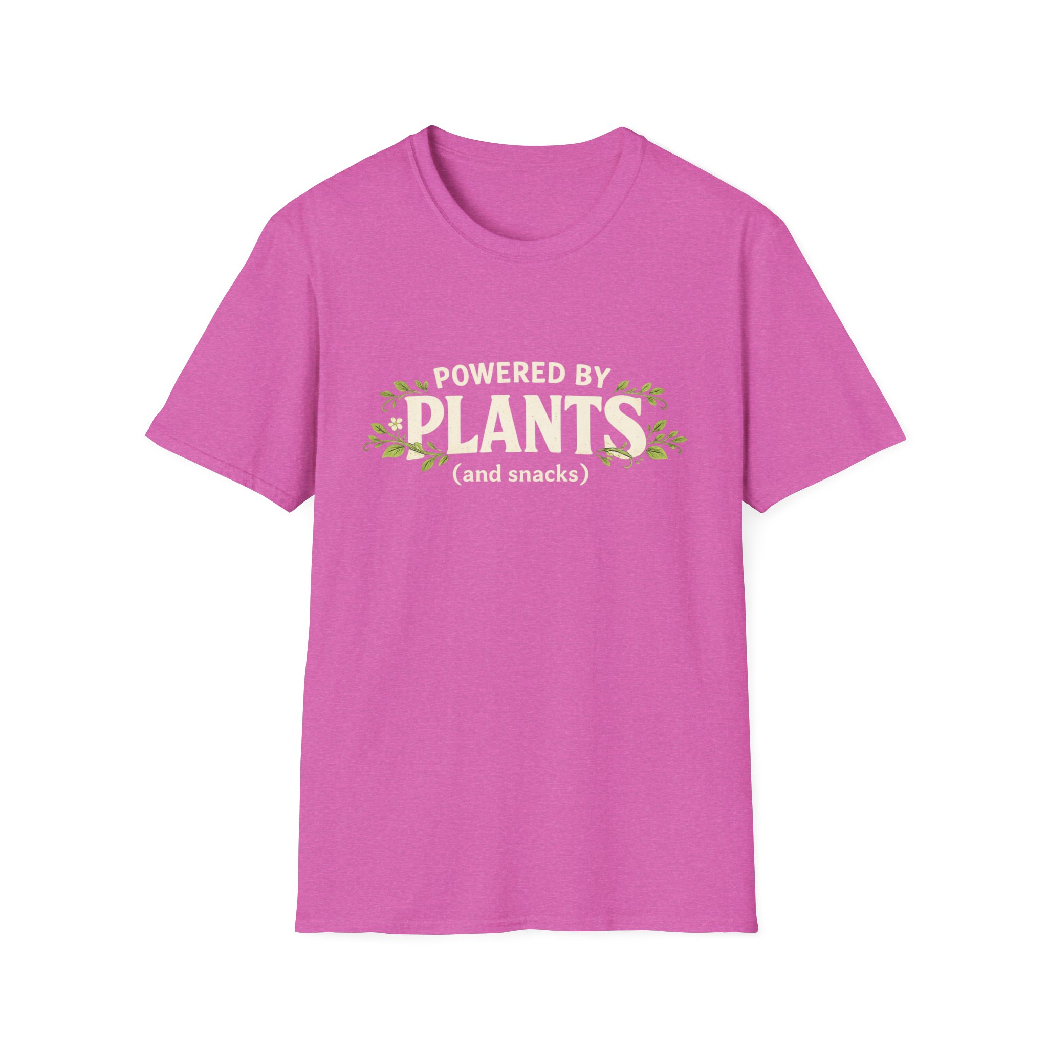 Plant-Powered T-Shirt — "Powered by Plants (and snacks)" Vegan Graphic Tee - Image 25