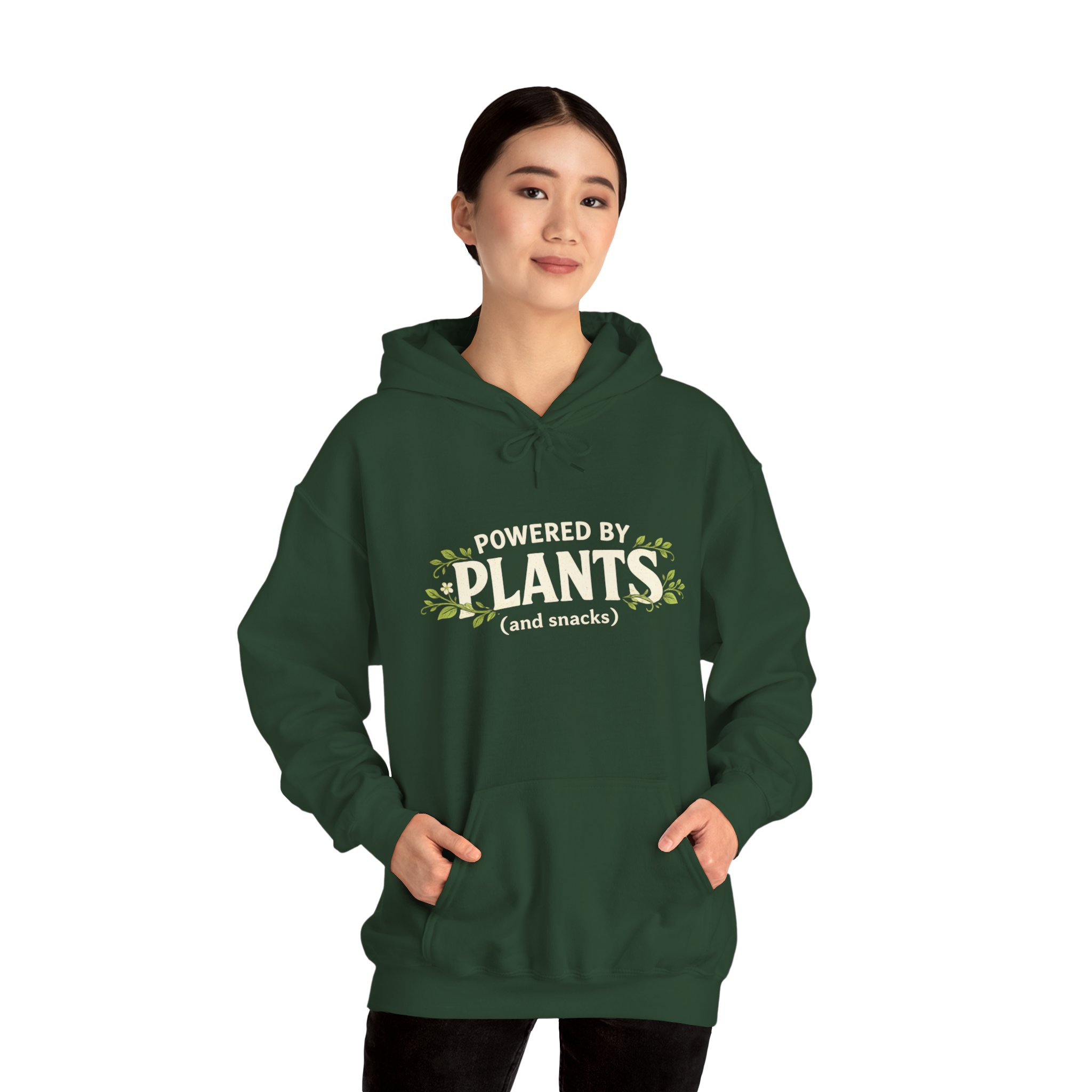 Powered by Plants Hoodie — Vegan Plant Lover Sweatshirt - Image 18