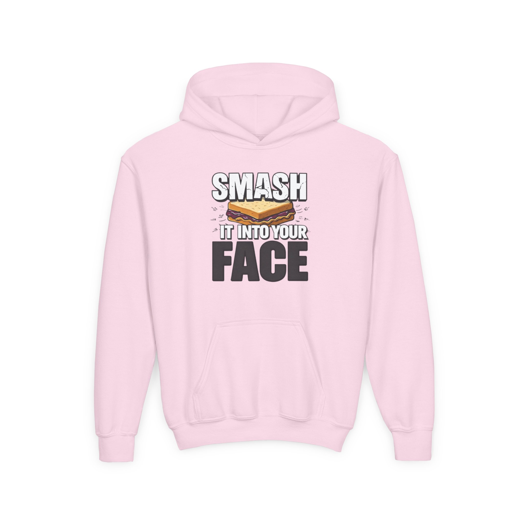 Youth Hoodie — "Smash It Into Your Face" Bold Graphic Pullover - Image 37