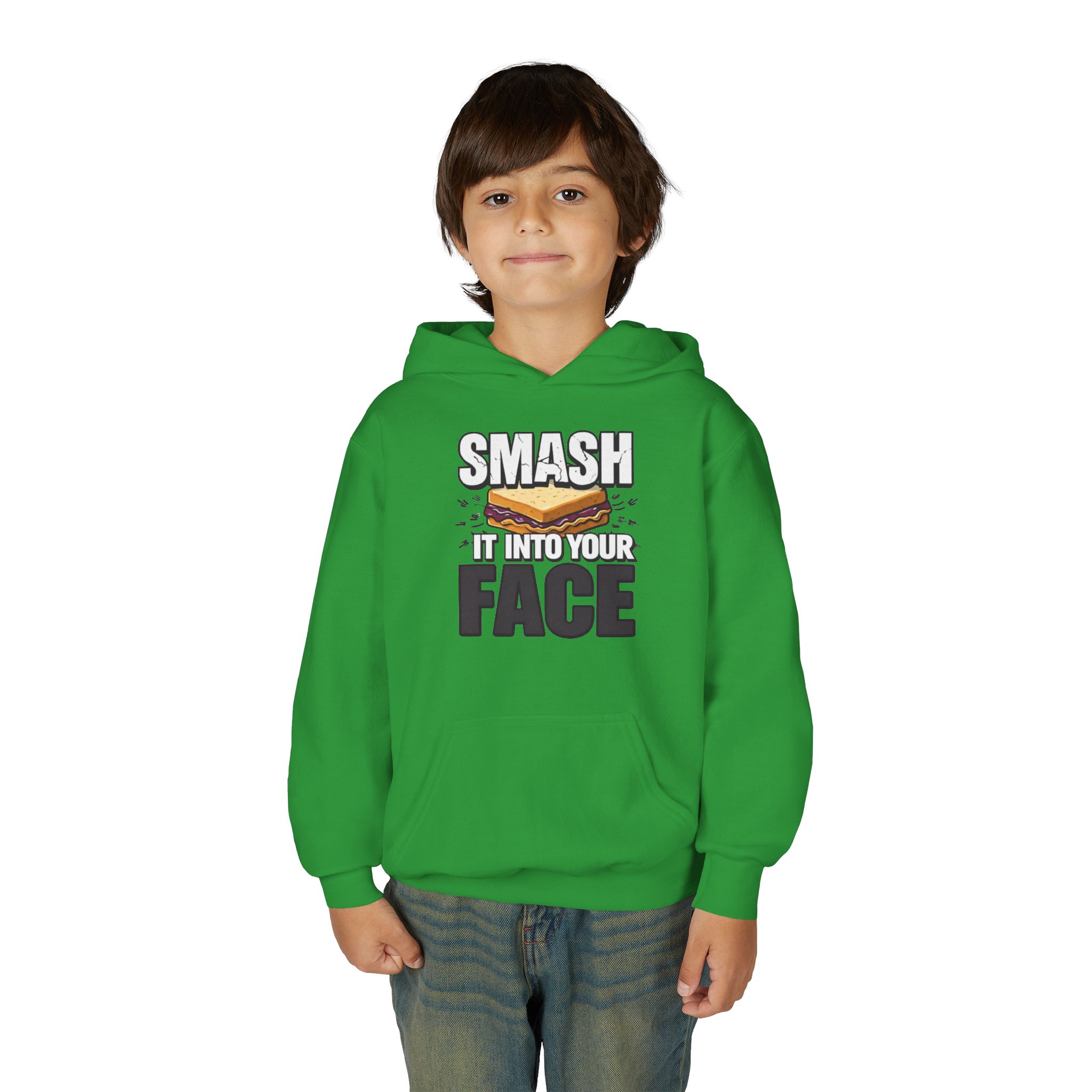 Youth Hoodie — "Smash It Into Your Face" Bold Graphic Pullover - Image 23