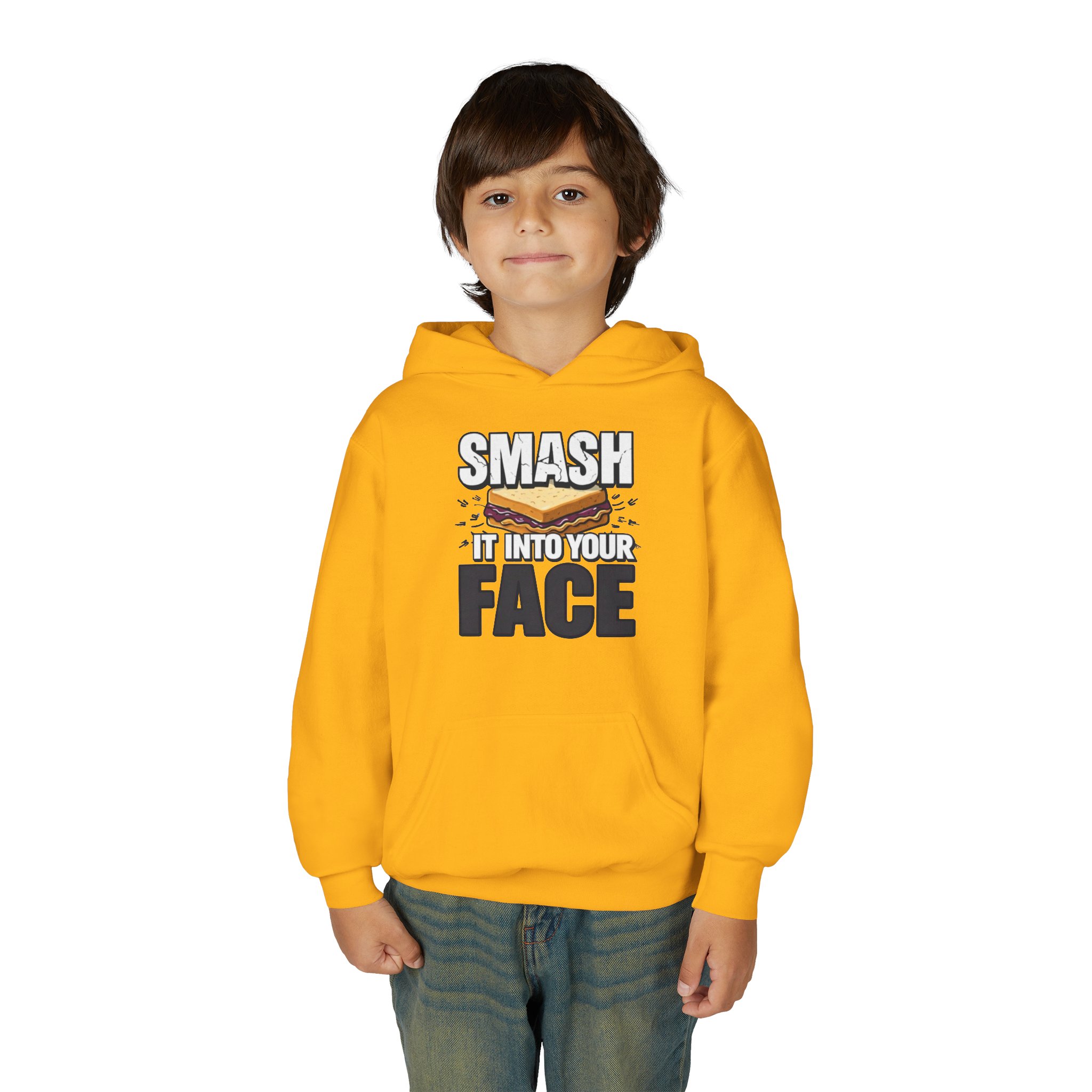 Youth Hoodie — "Smash It Into Your Face" Bold Graphic Pullover - Image 15