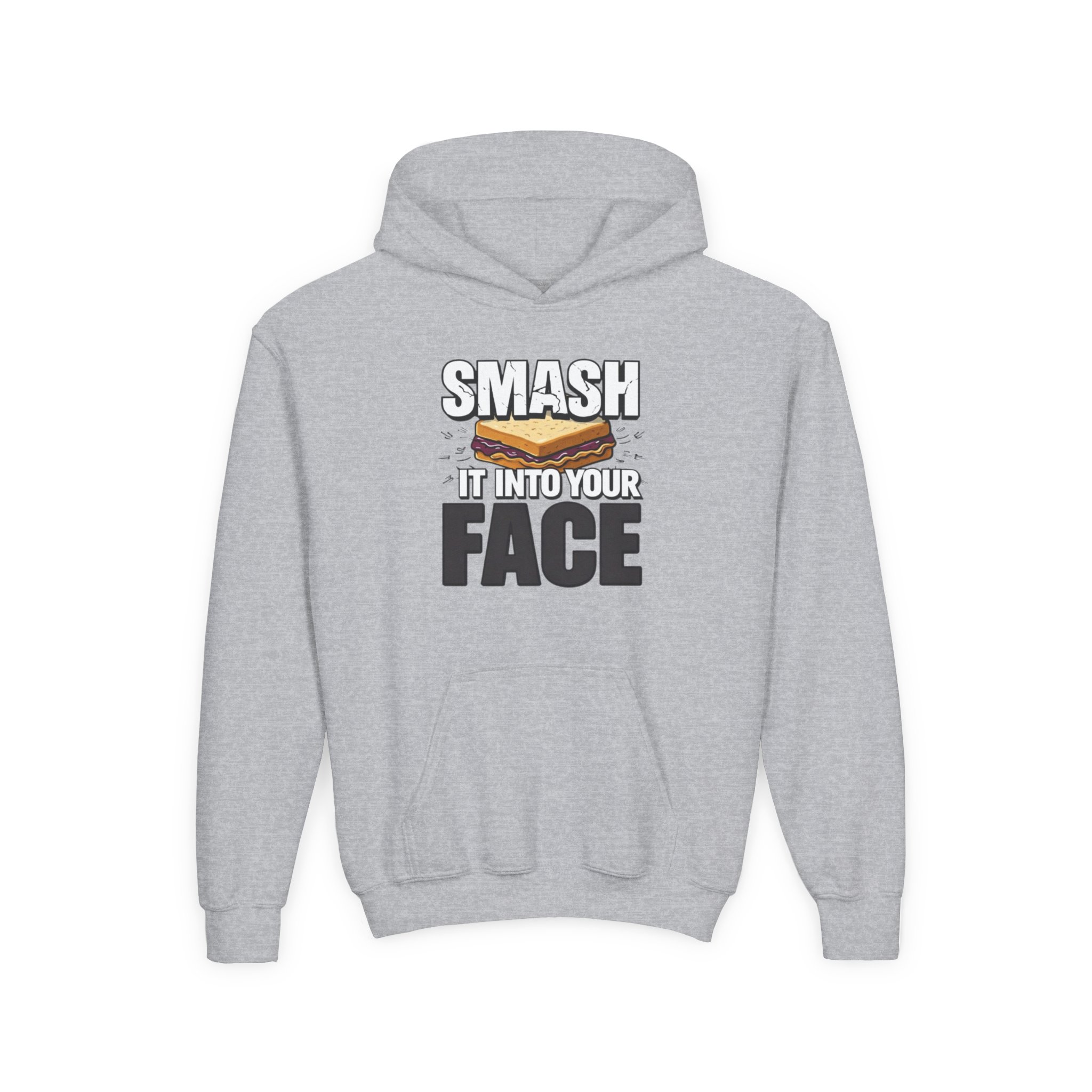 Youth Hoodie — "Smash It Into Your Face" Bold Graphic Pullover - Image 9