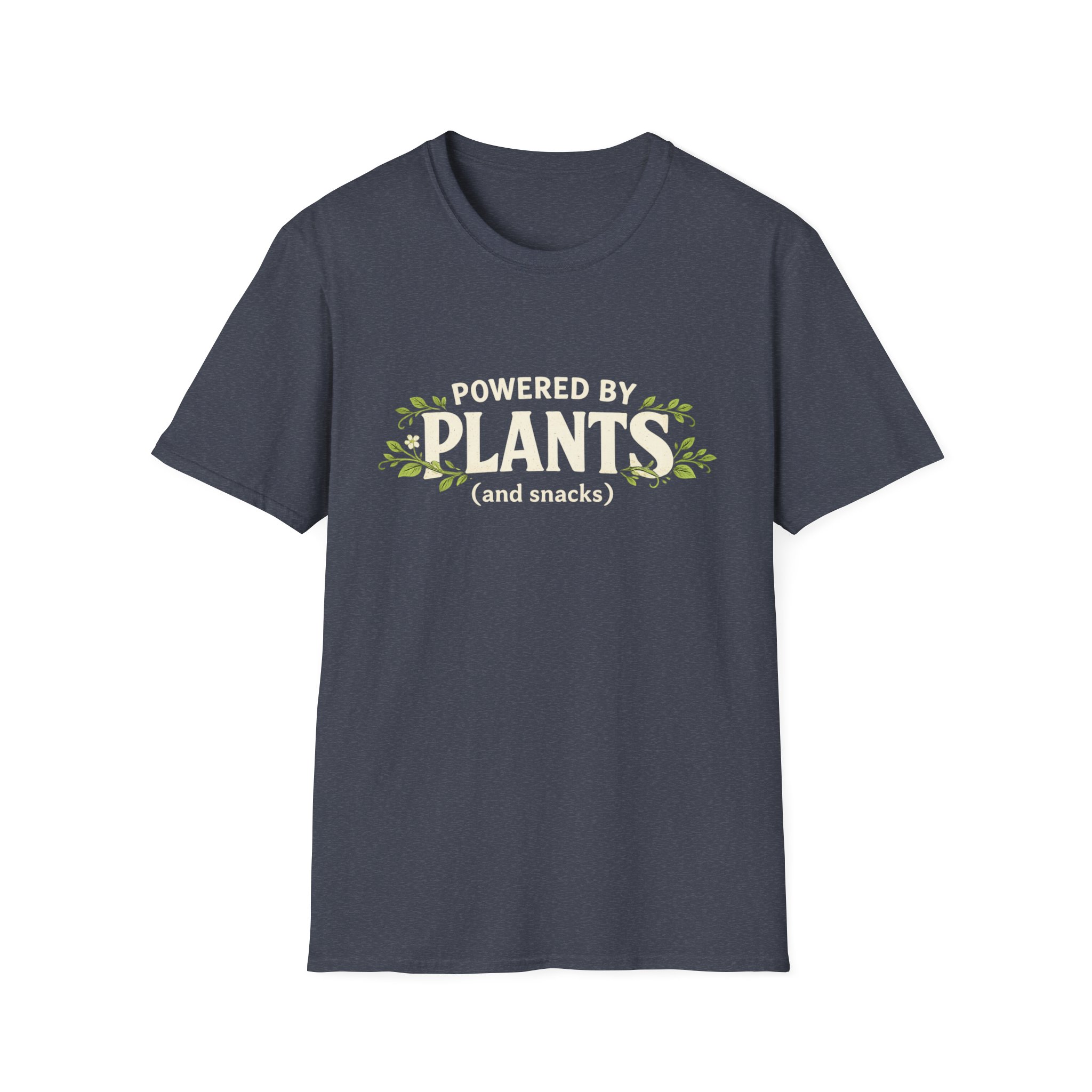 Plant-Powered T-Shirt — "Powered by Plants (and snacks)" Vegan Graphic Tee - Image 19