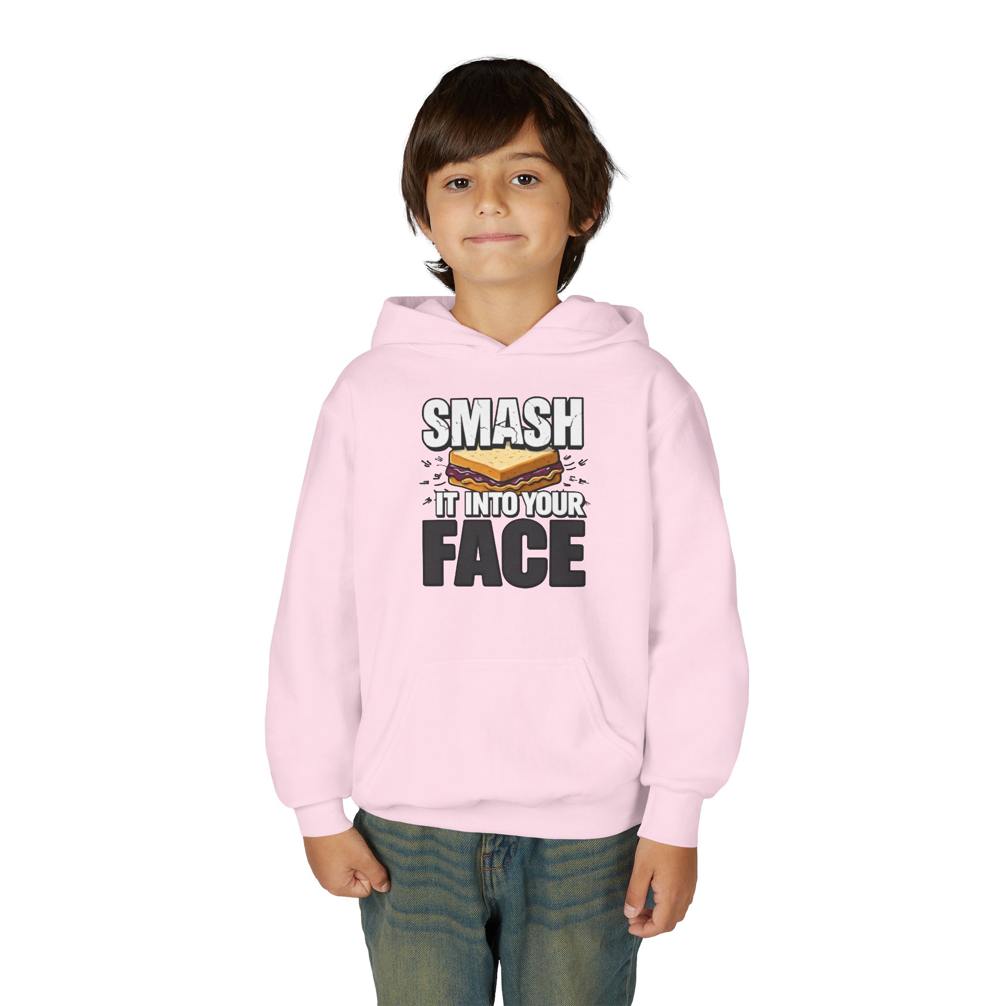 Youth Hoodie — "Smash It Into Your Face" Bold Graphic Pullover - Image 39