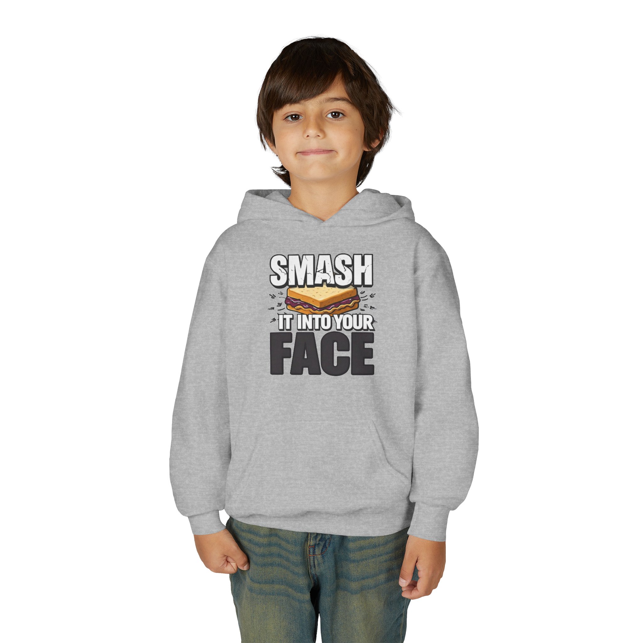 Youth Hoodie — "Smash It Into Your Face" Bold Graphic Pullover - Image 11