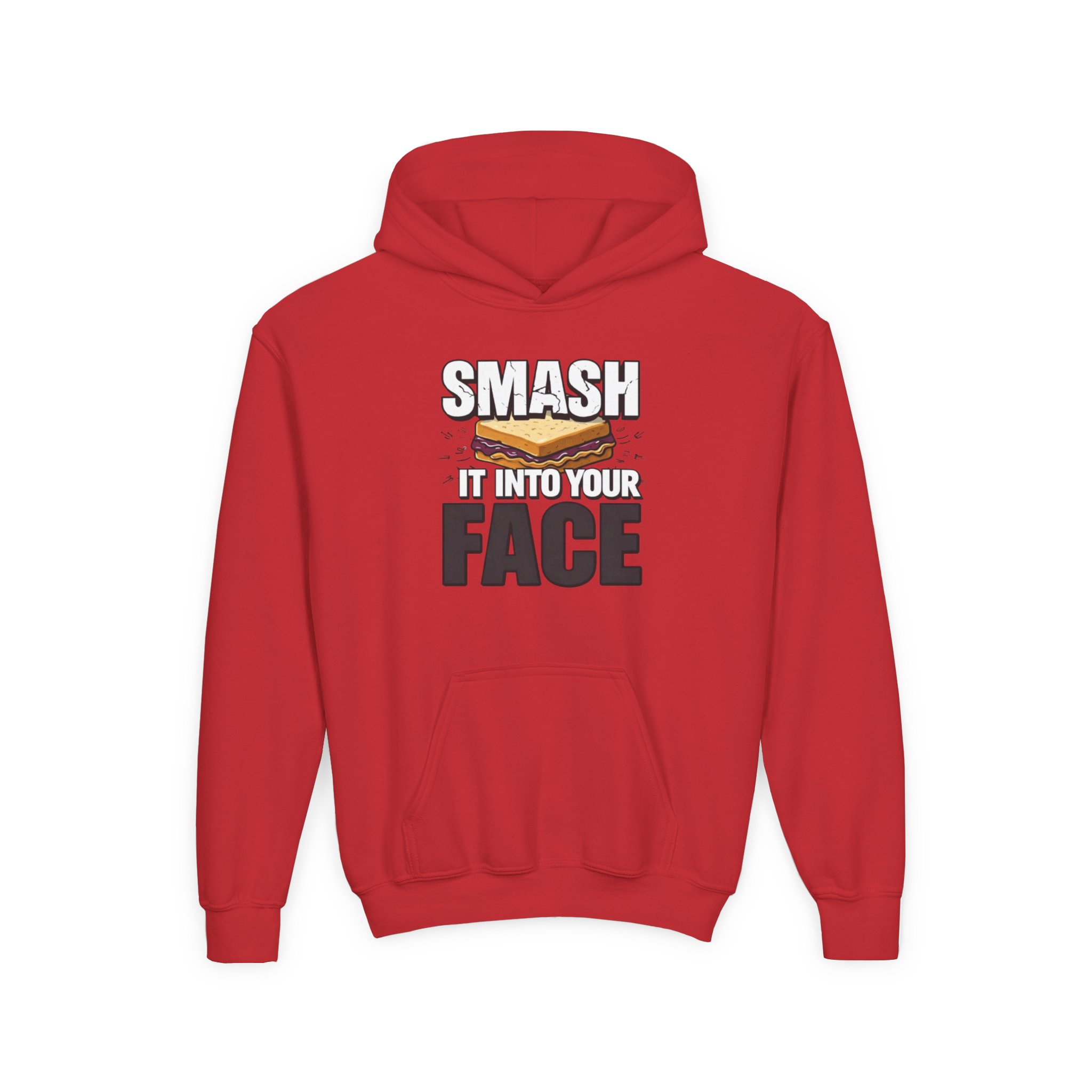 Youth Hoodie — "Smash It Into Your Face" Bold Graphic Pullover - Image 41