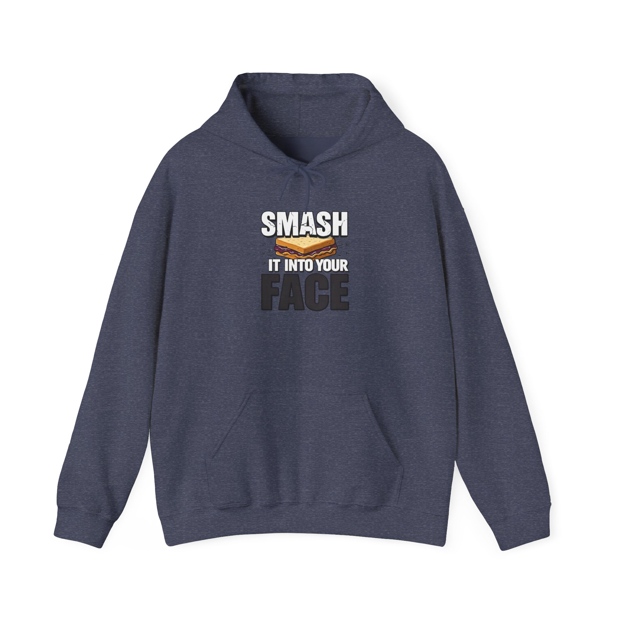 Hoodie — "Smash It Into Your Face" Burger Graphic Pullover - Image 37
