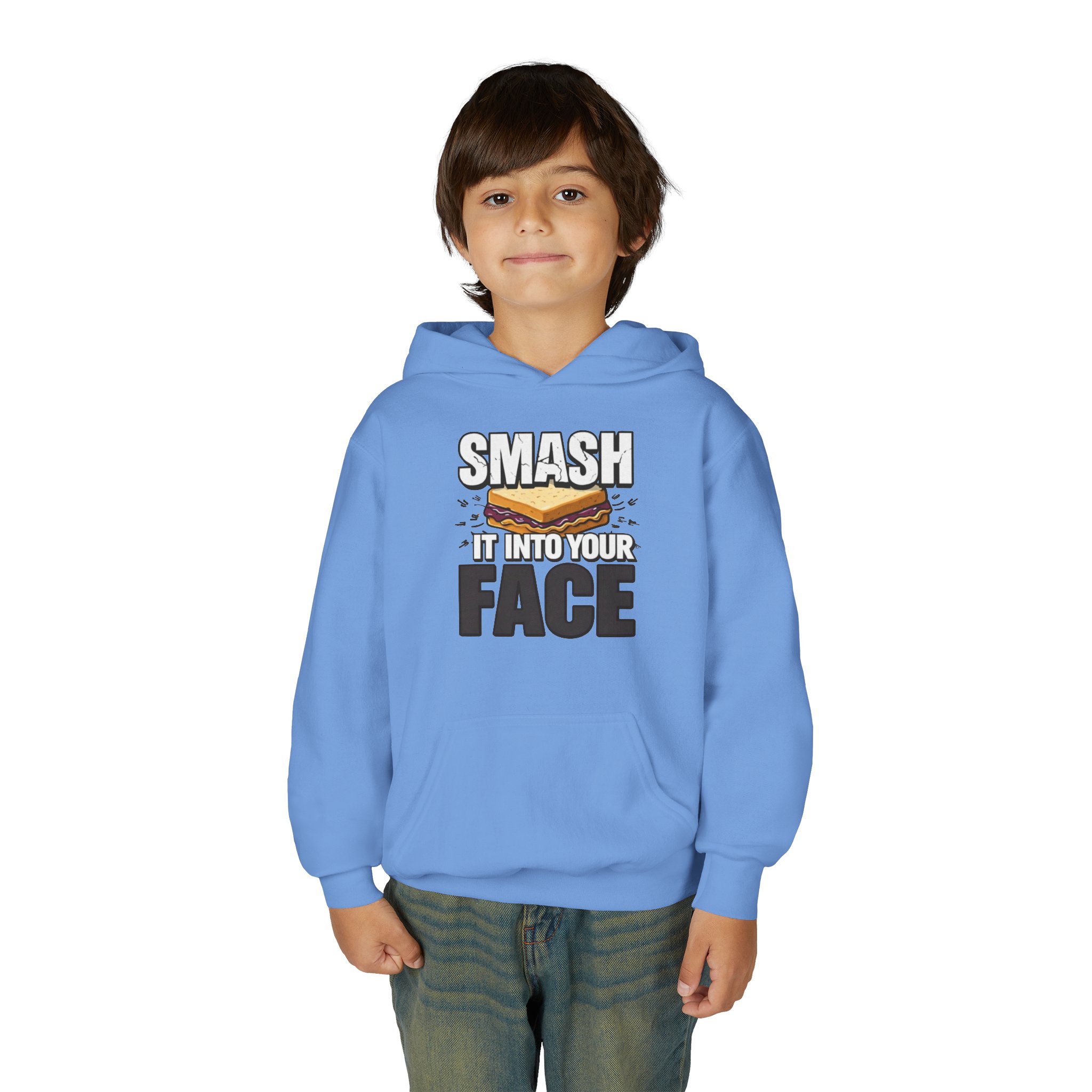 Youth Hoodie — "Smash It Into Your Face" Bold Graphic Pullover - Image 31