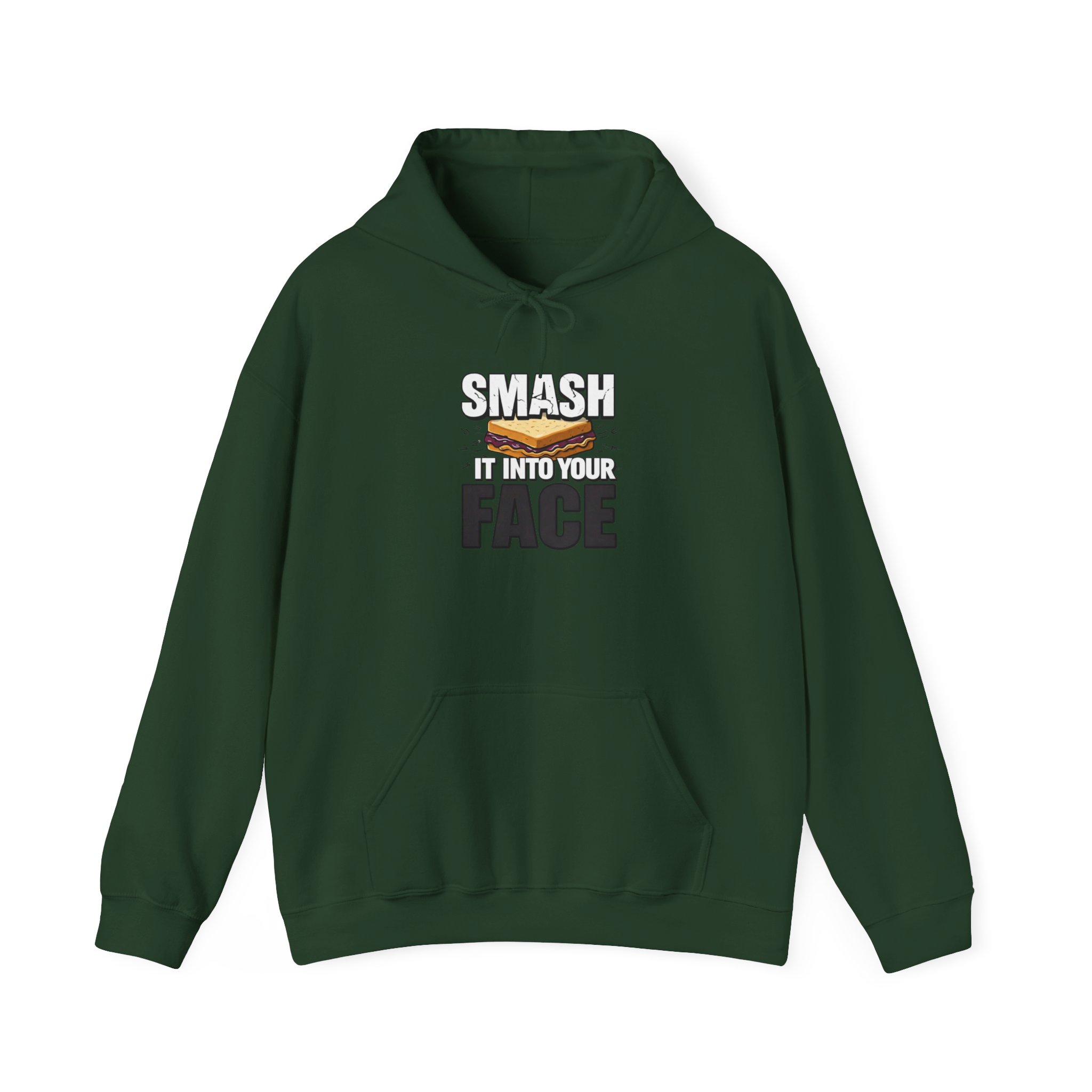 Hoodie — "Smash It Into Your Face" Burger Graphic Pullover - Image 19