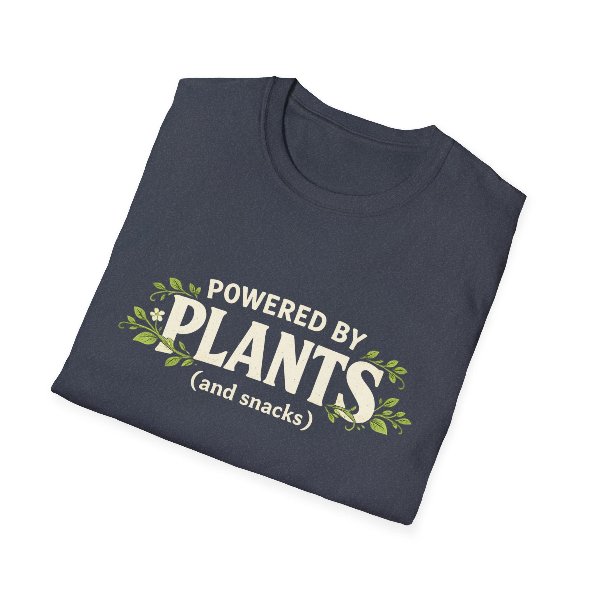 Plant-Powered T-Shirt — "Powered by Plants (and snacks)" Vegan Graphic Tee - Image 22