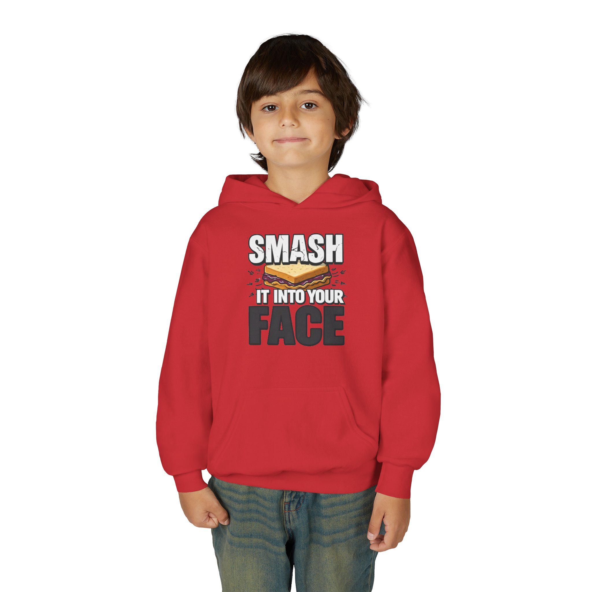 Youth Hoodie — "Smash It Into Your Face" Bold Graphic Pullover - Image 43