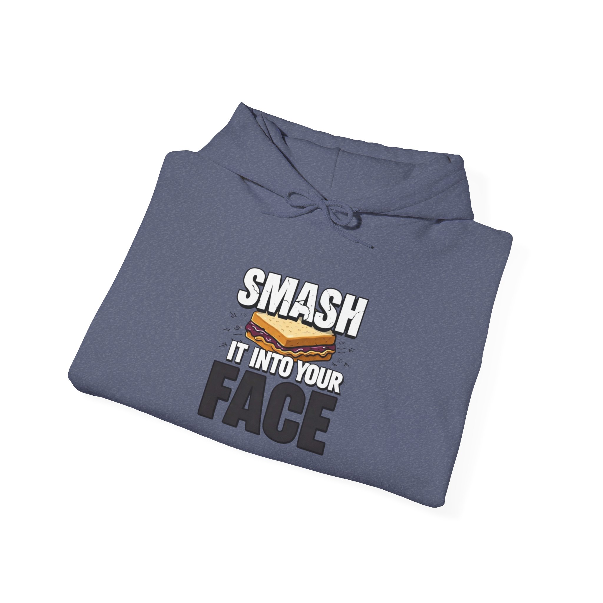 Hoodie — "Smash It Into Your Face" Burger Graphic Pullover - Image 52
