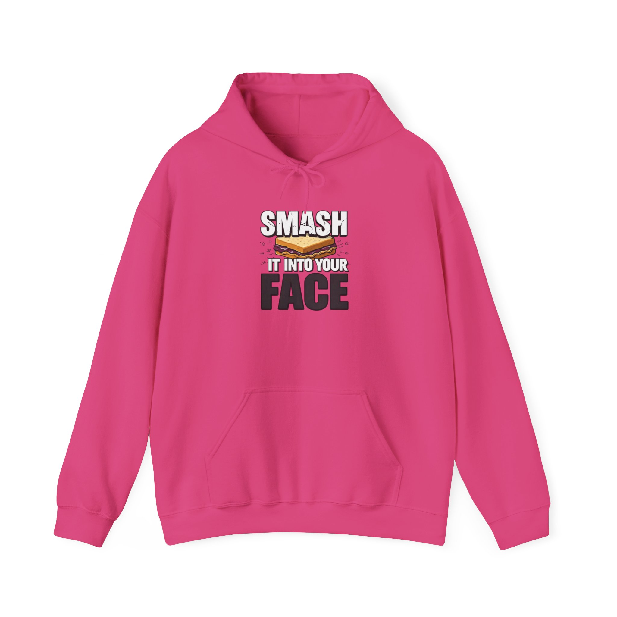 Hoodie — "Smash It Into Your Face" Burger Graphic Pullover - Image 61