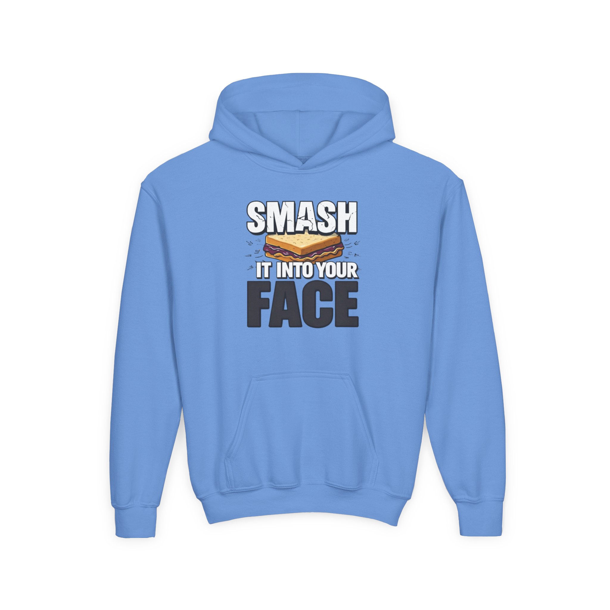 Youth Hoodie — "Smash It Into Your Face" Bold Graphic Pullover - Image 29