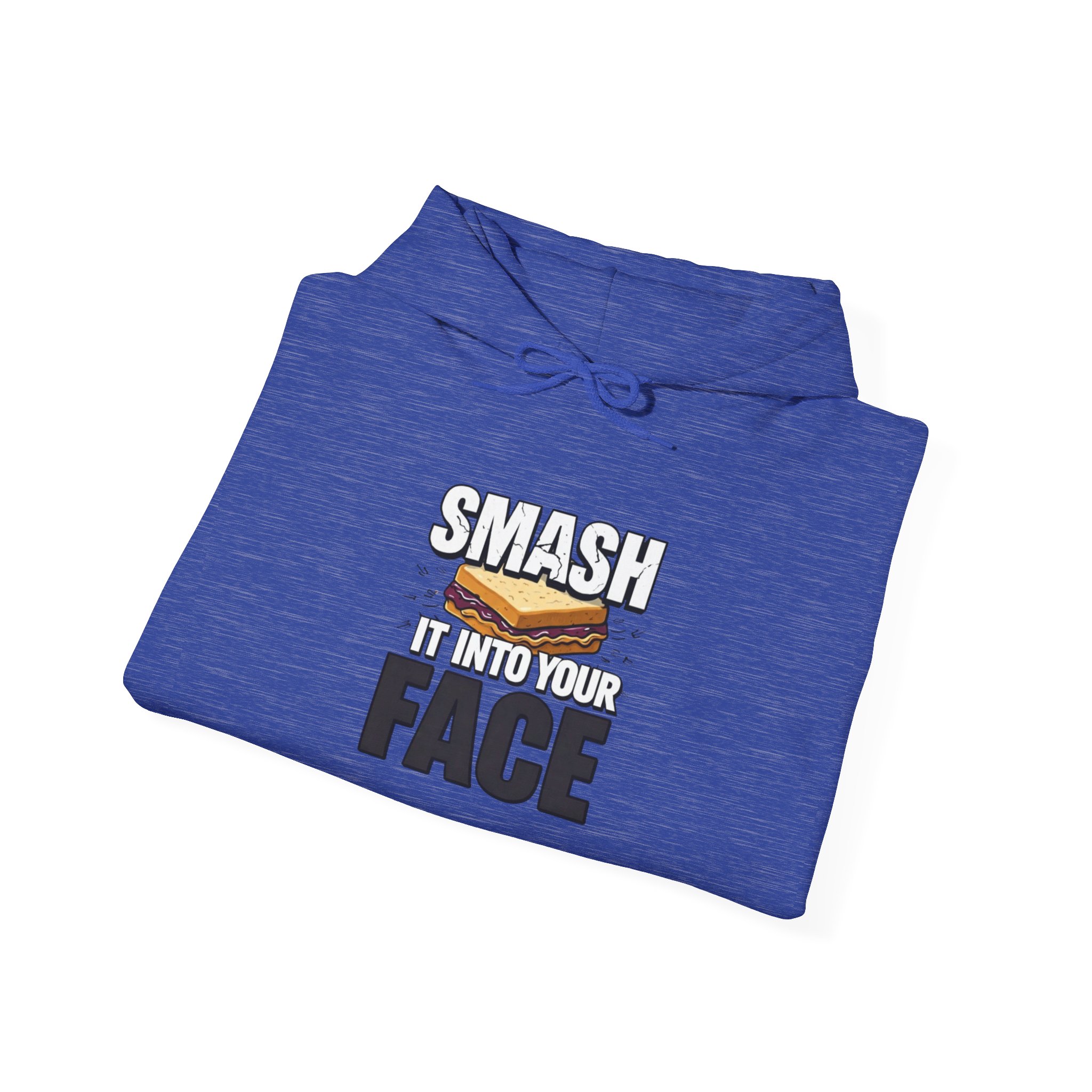 Hoodie — "Smash It Into Your Face" Burger Graphic Pullover - Image 46