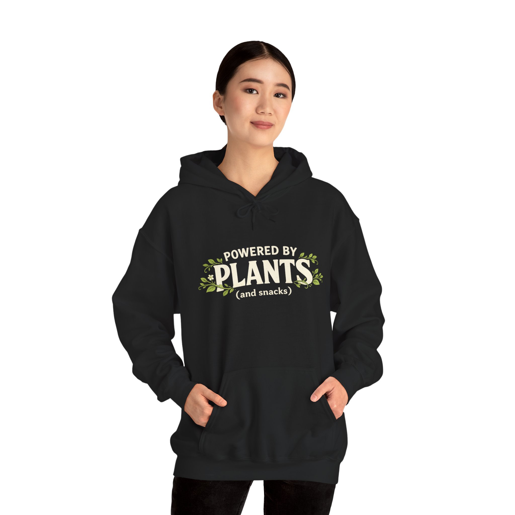 Powered by Plants Hoodie — Vegan Plant Lover Sweatshirt - Image 6