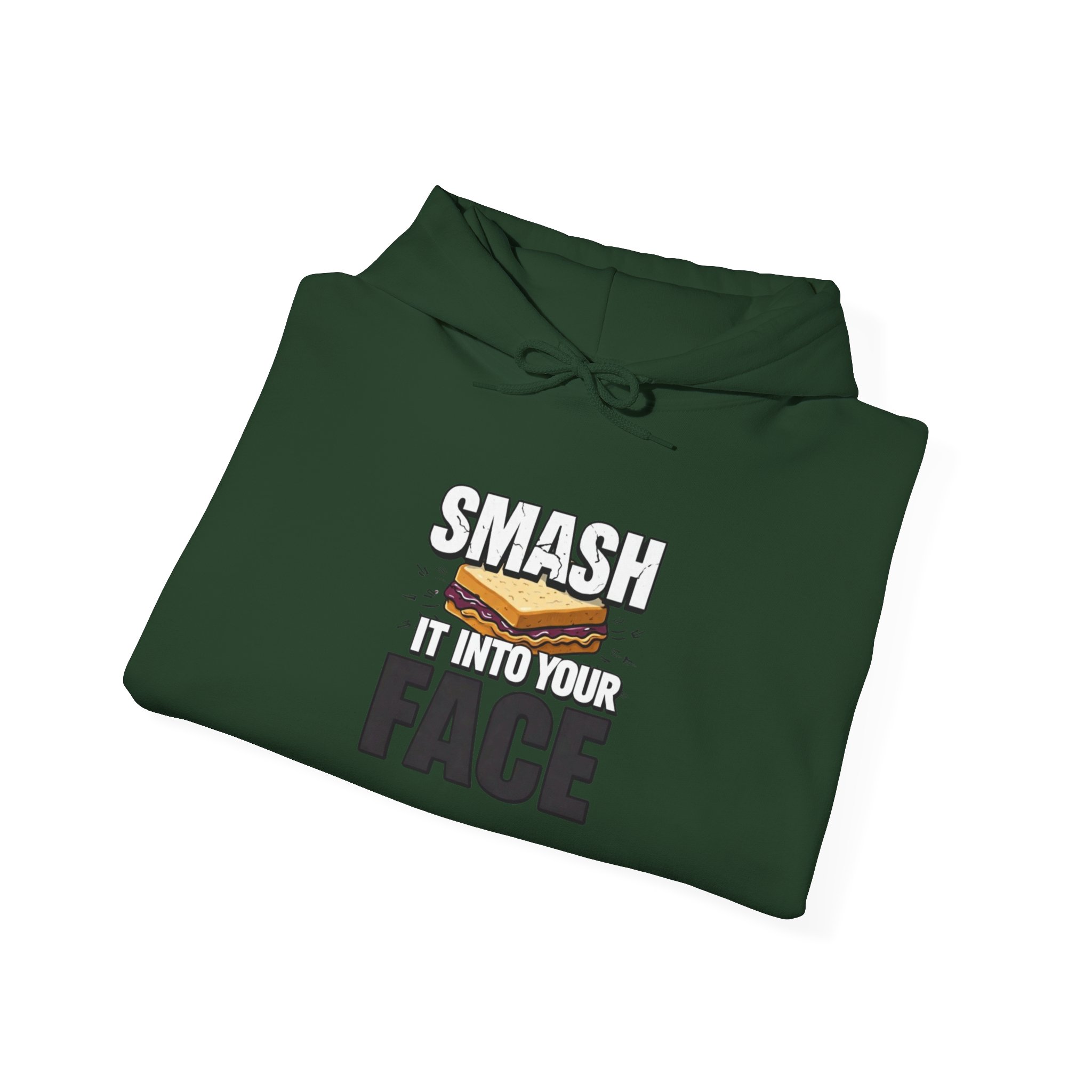 Hoodie — "Smash It Into Your Face" Burger Graphic Pullover - Image 22