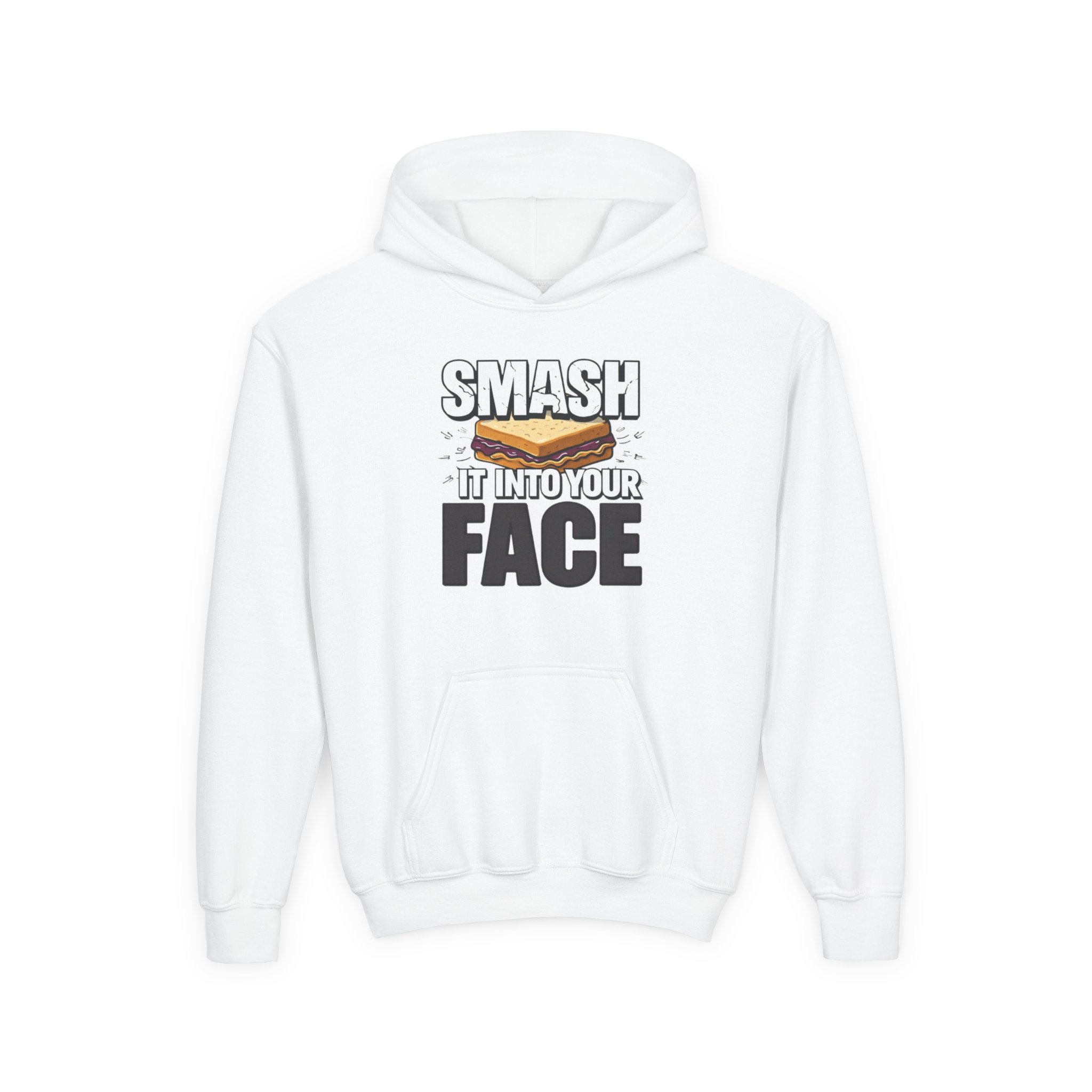 Youth Hoodie — "Smash It Into Your Face" Bold Graphic Pullover - Image 5