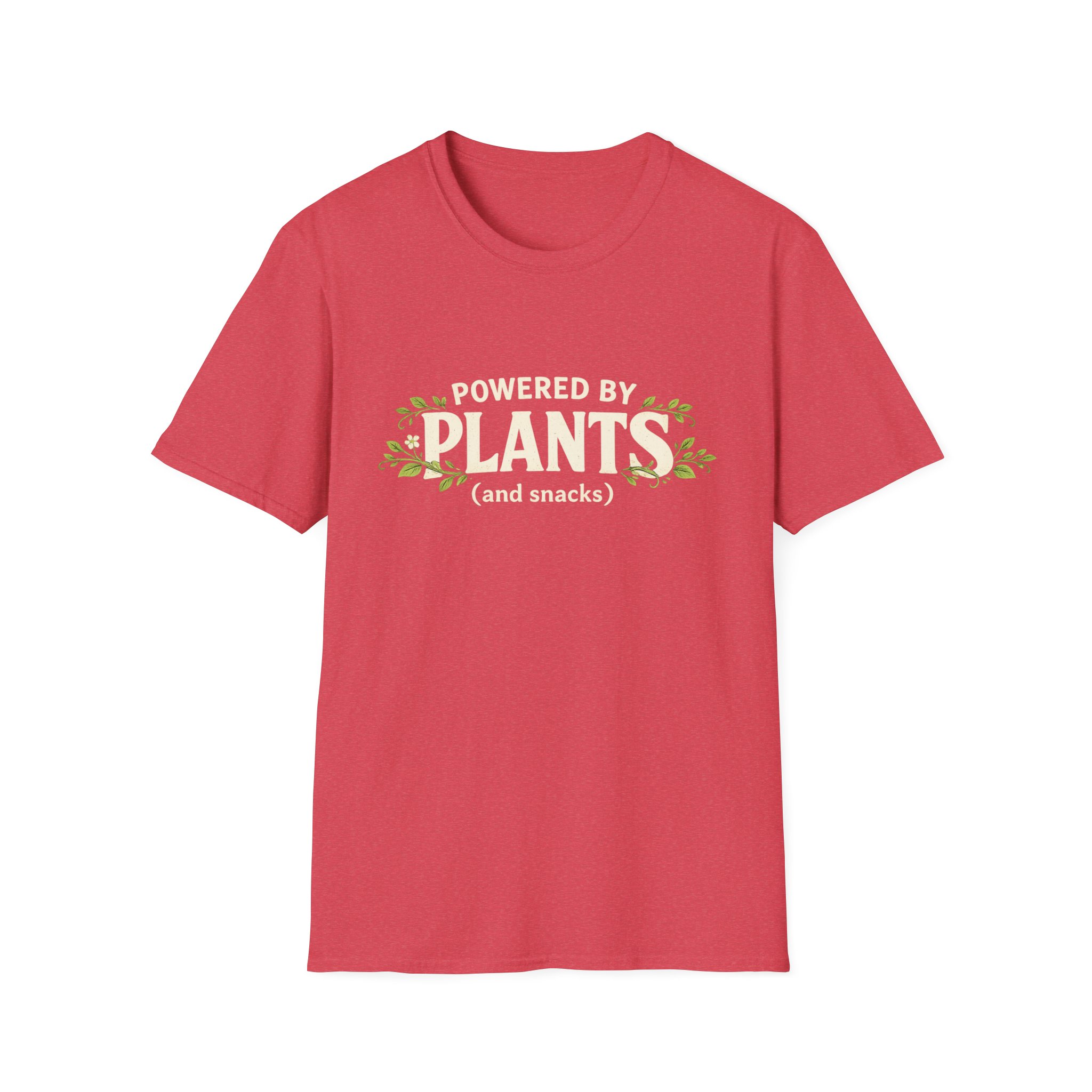 Plant-Powered T-Shirt — "Powered by Plants (and snacks)" Vegan Graphic Tee - Image 31