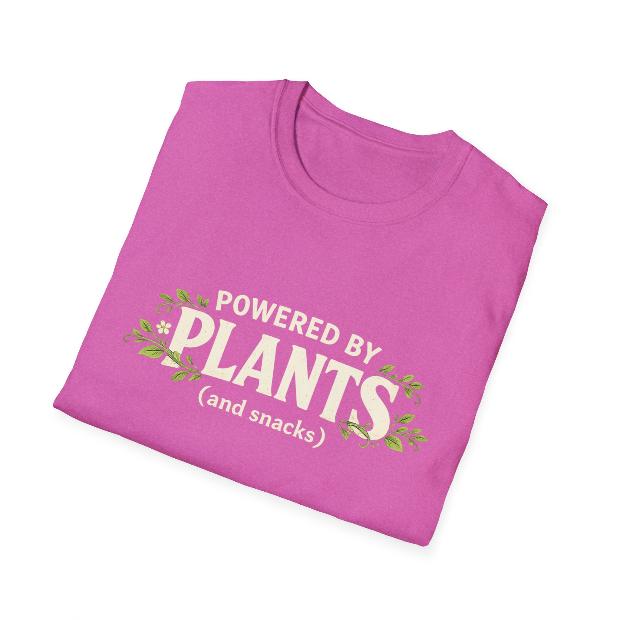 Plant-Powered T-Shirt — "Powered by Plants (and snacks)" Vegan Graphic Tee - Image 28