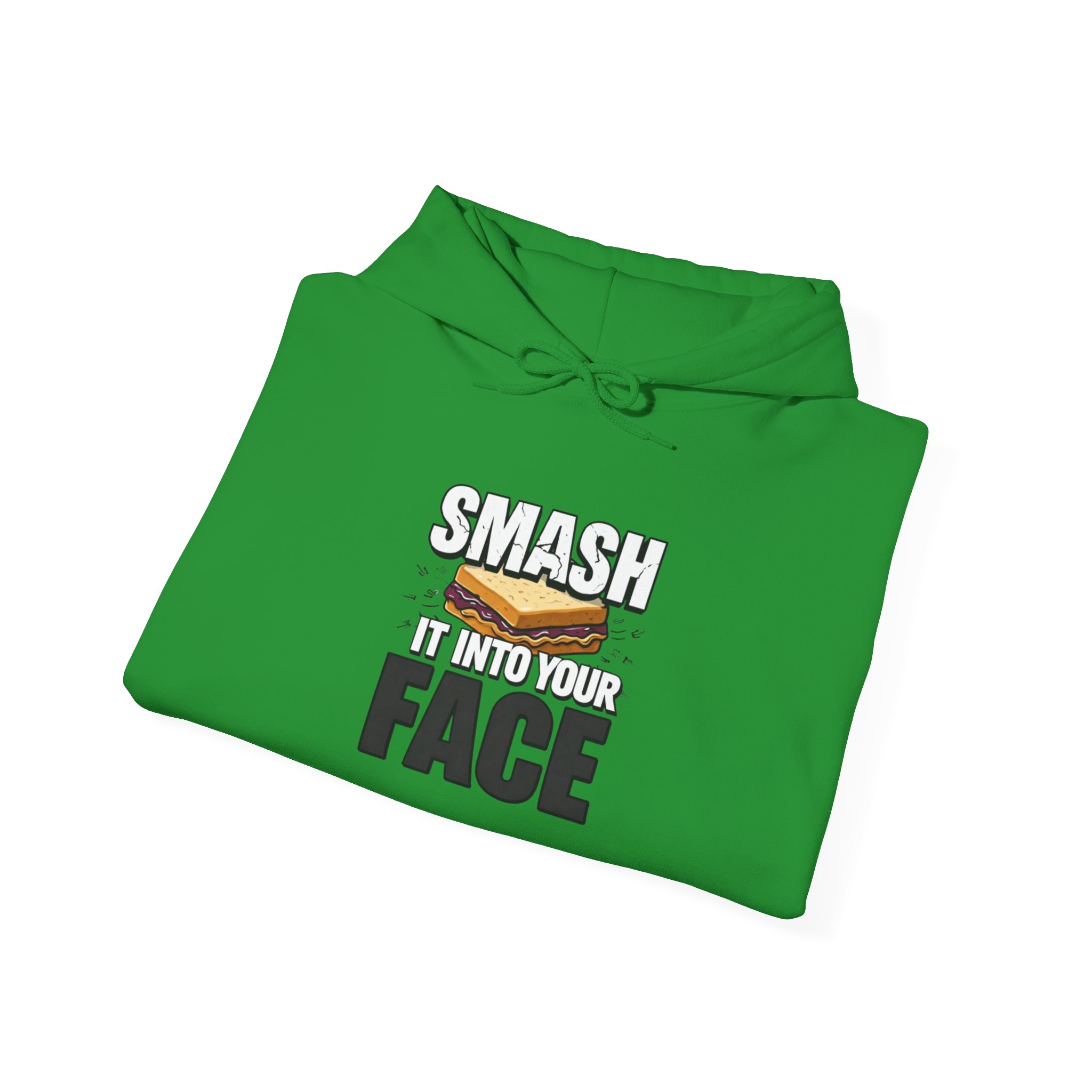 Hoodie — "Smash It Into Your Face" Burger Graphic Pullover - Image 34