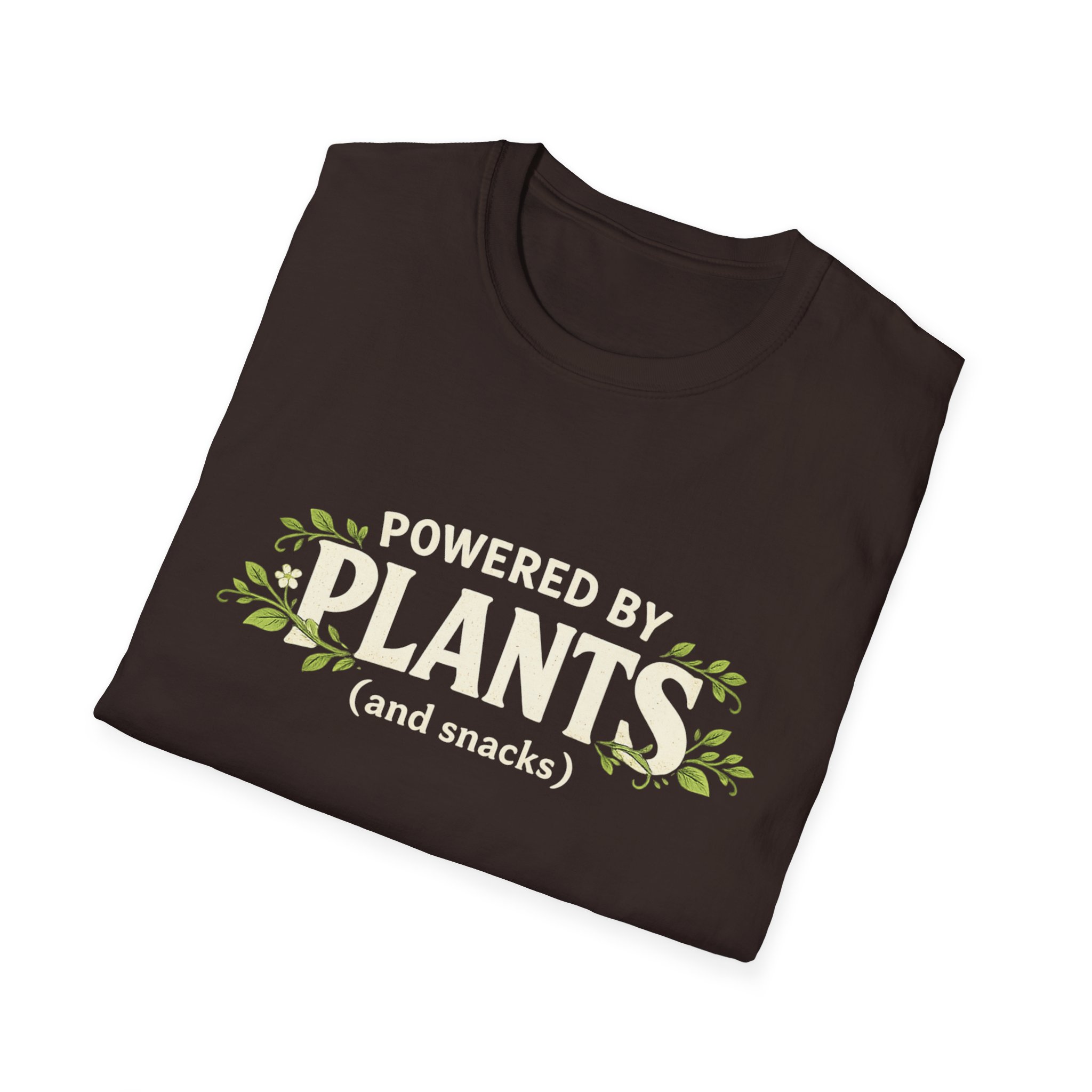 Plant-Powered T-Shirt — "Powered by Plants (and snacks)" Vegan Graphic Tee - Image 10