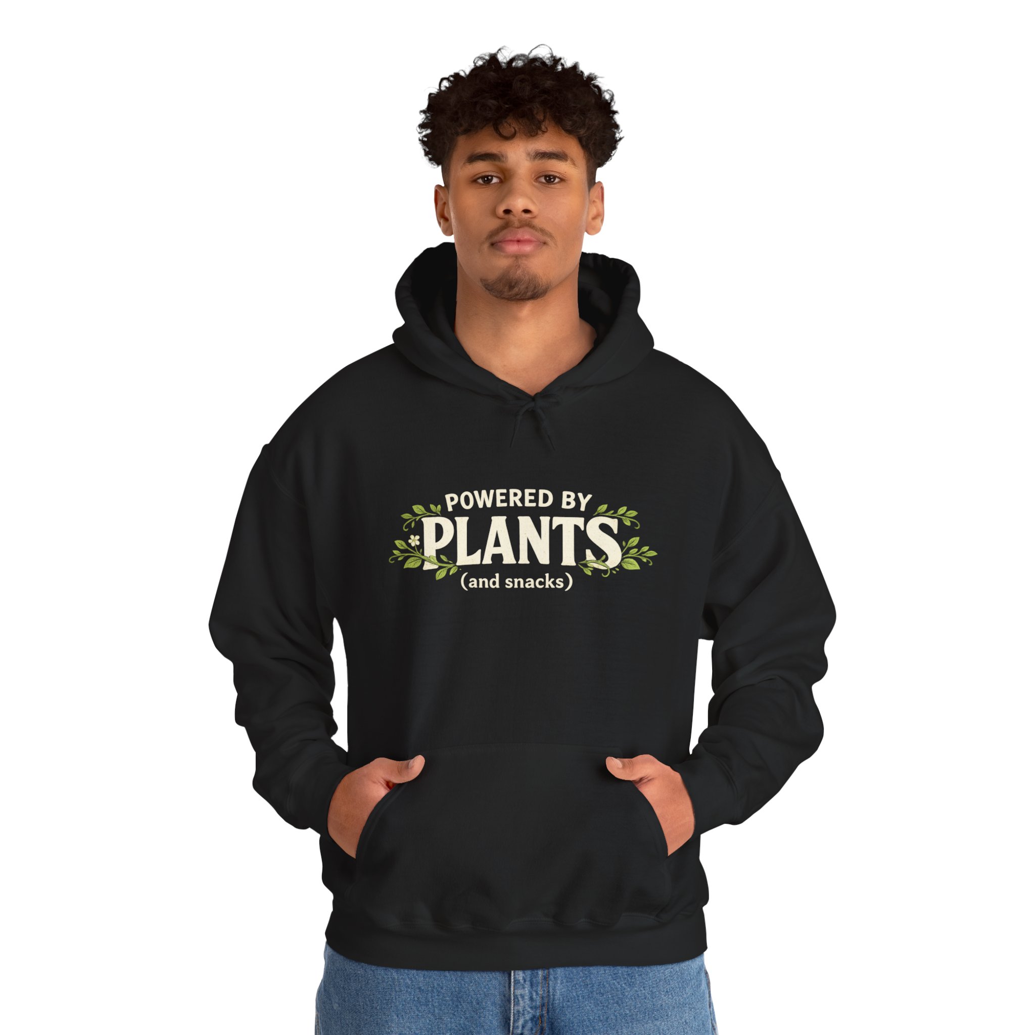 Powered by Plants Hoodie — Vegan Plant Lover Sweatshirt - Image 5