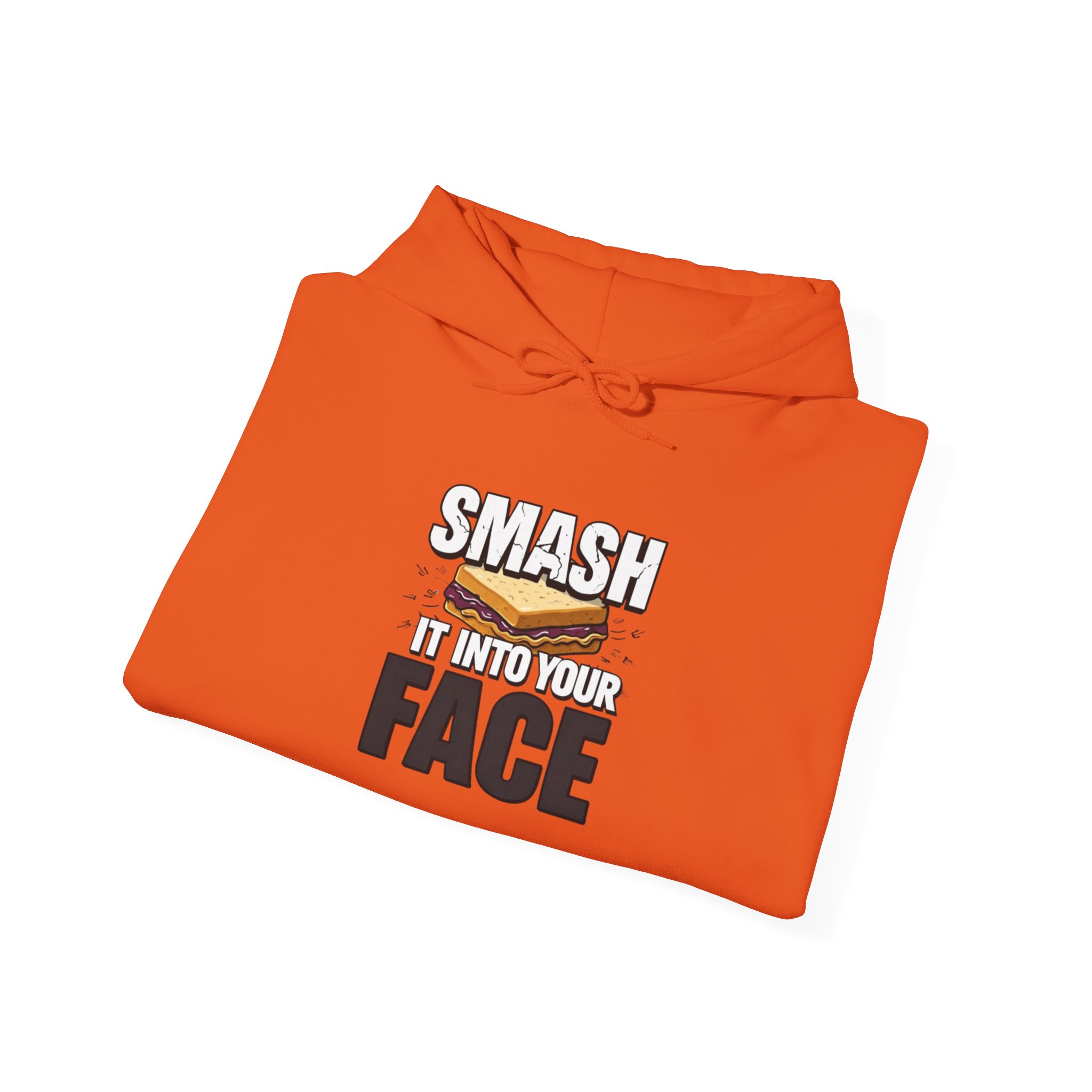 Hoodie — "Smash It Into Your Face" Burger Graphic Pullover - Image 10