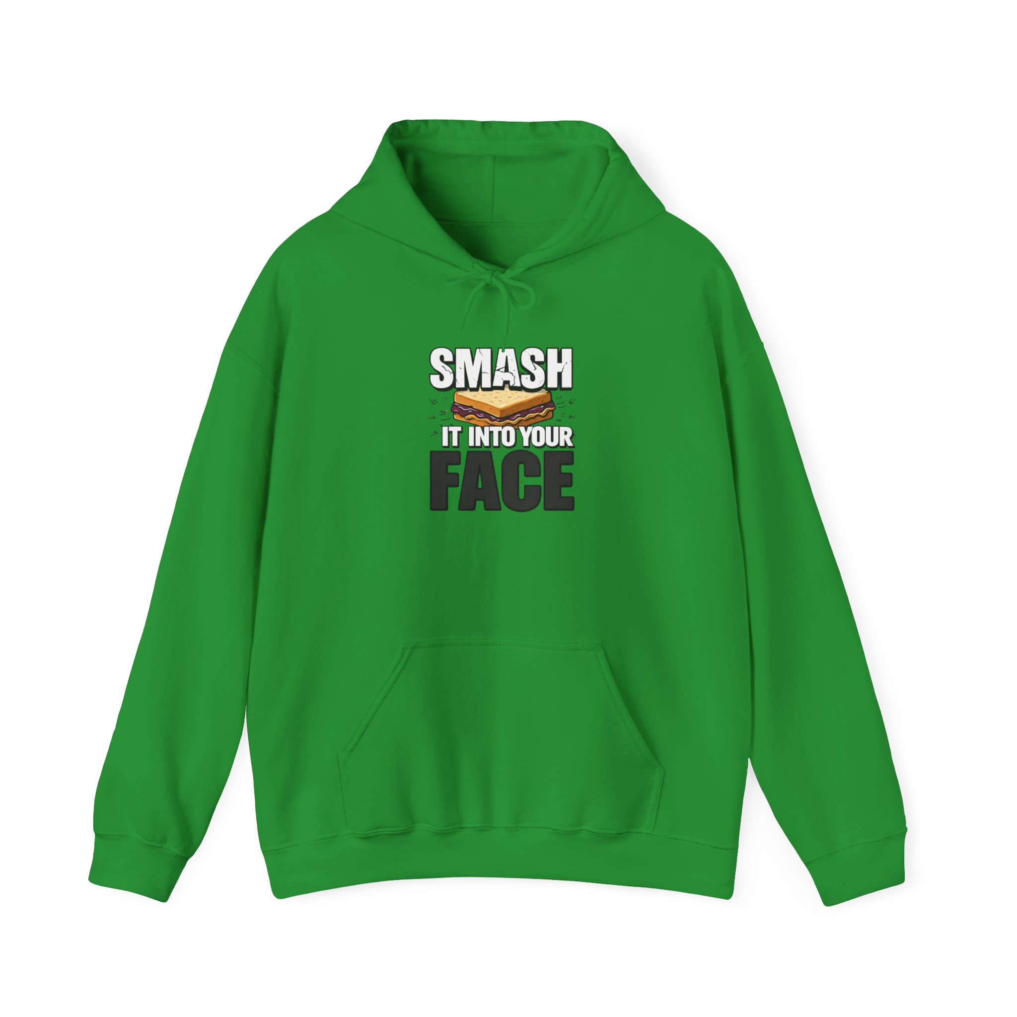 Hoodie — "Smash It Into Your Face" Burger Graphic Pullover - Image 31