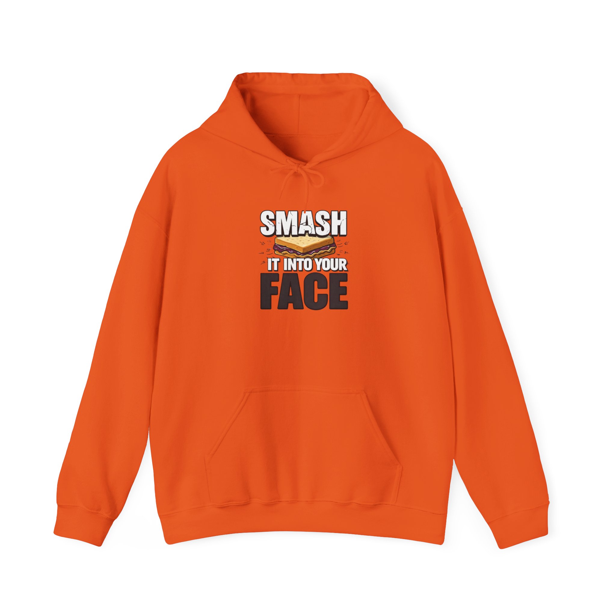 Hoodie — "Smash It Into Your Face" Burger Graphic Pullover - Image 7