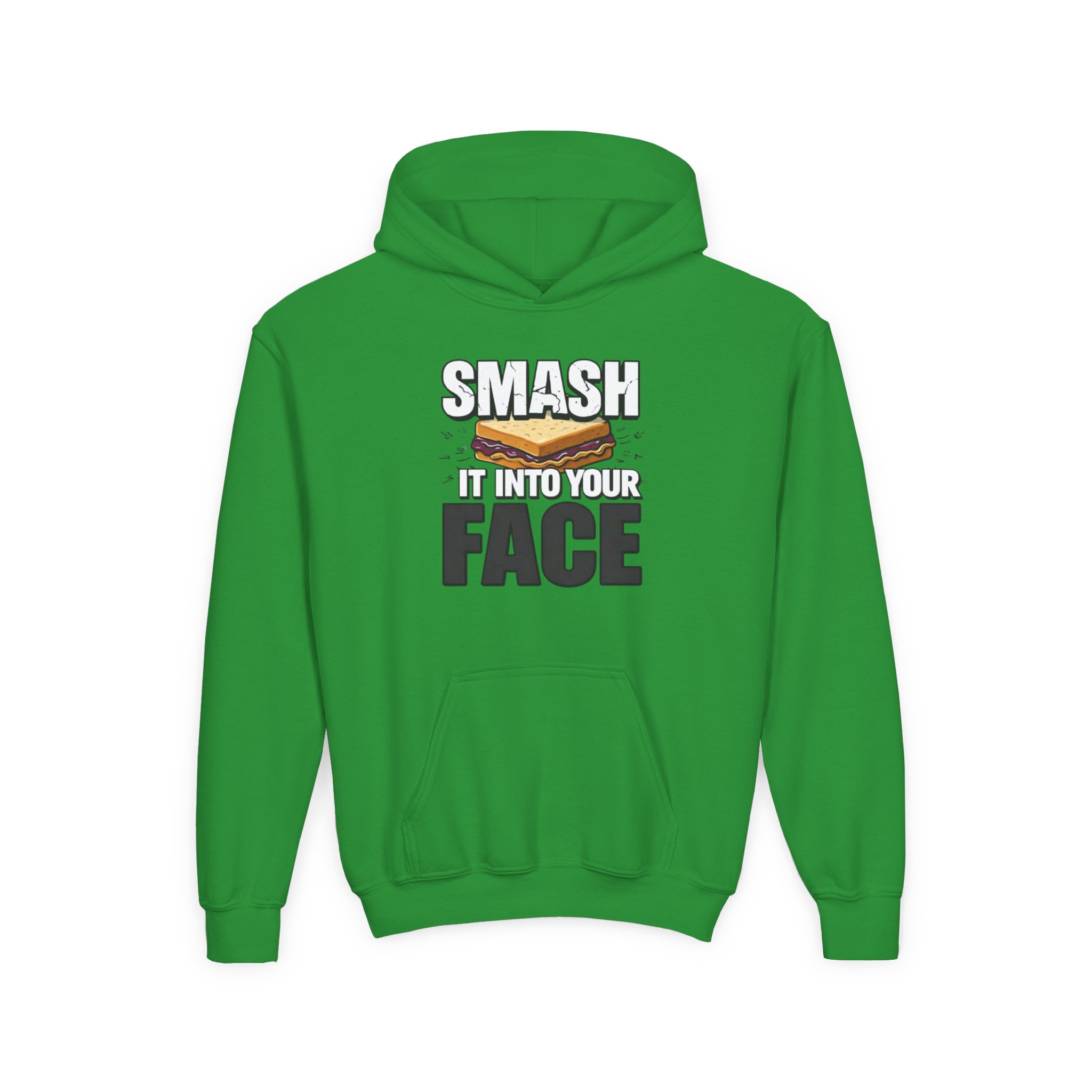 Youth Hoodie — "Smash It Into Your Face" Bold Graphic Pullover - Image 21