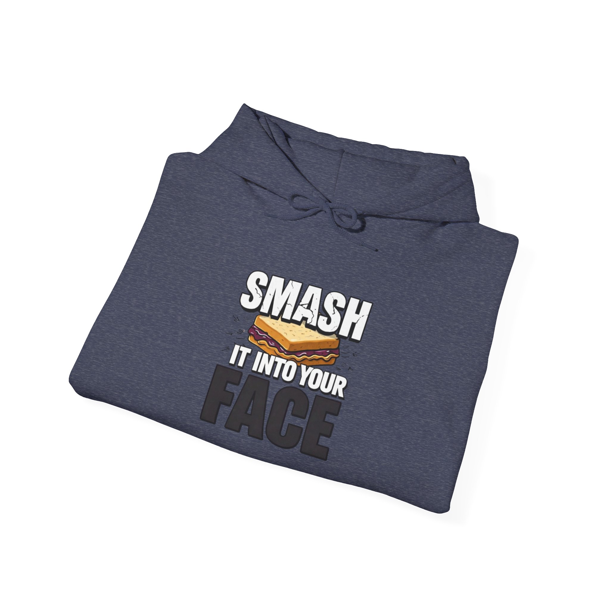 Hoodie — "Smash It Into Your Face" Burger Graphic Pullover - Image 40
