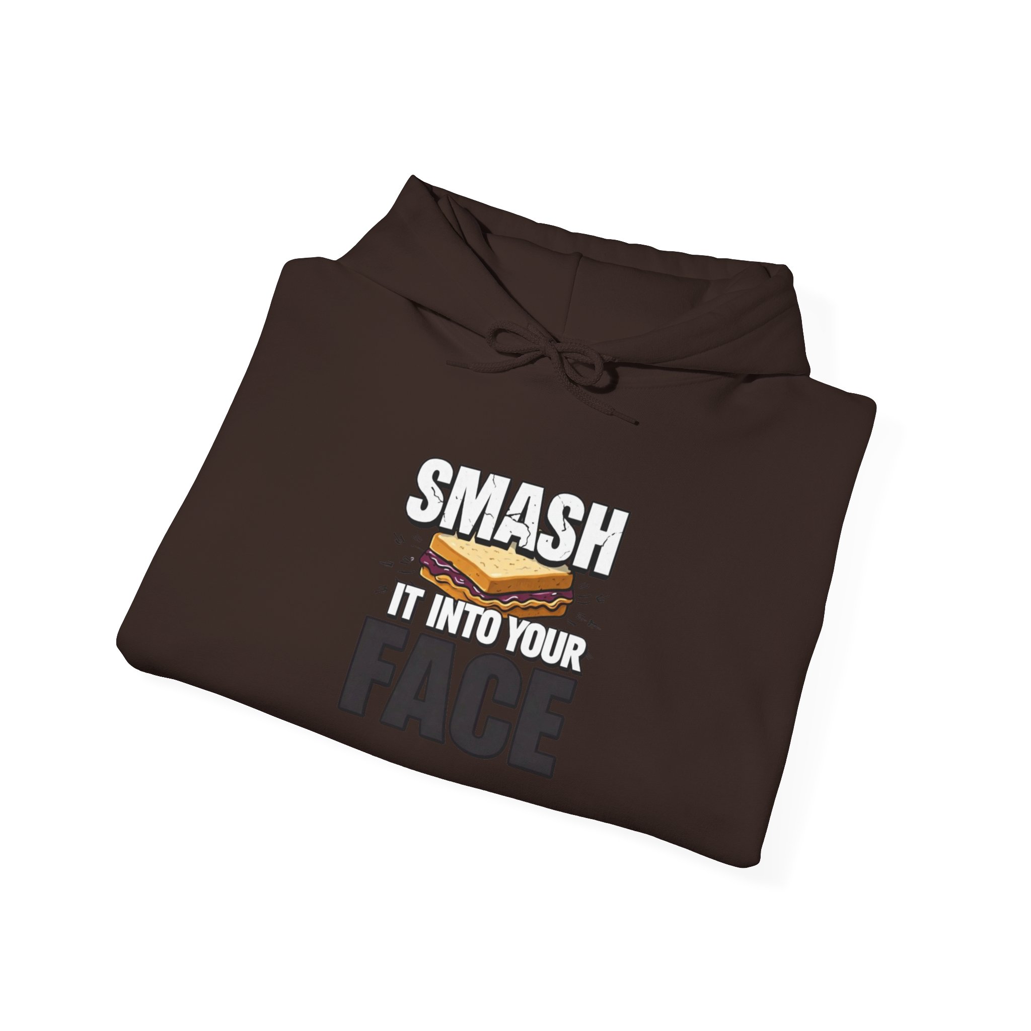 Hoodie — "Smash It Into Your Face" Burger Graphic Pullover - Image 16