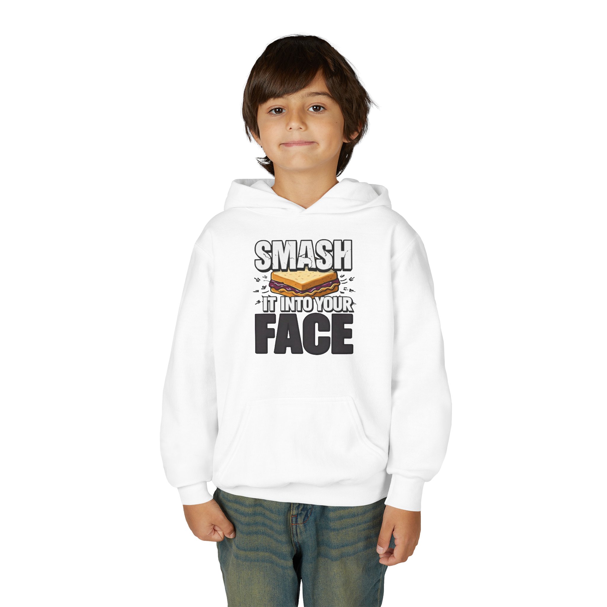 Youth Hoodie — "Smash It Into Your Face" Bold Graphic Pullover - Image 7