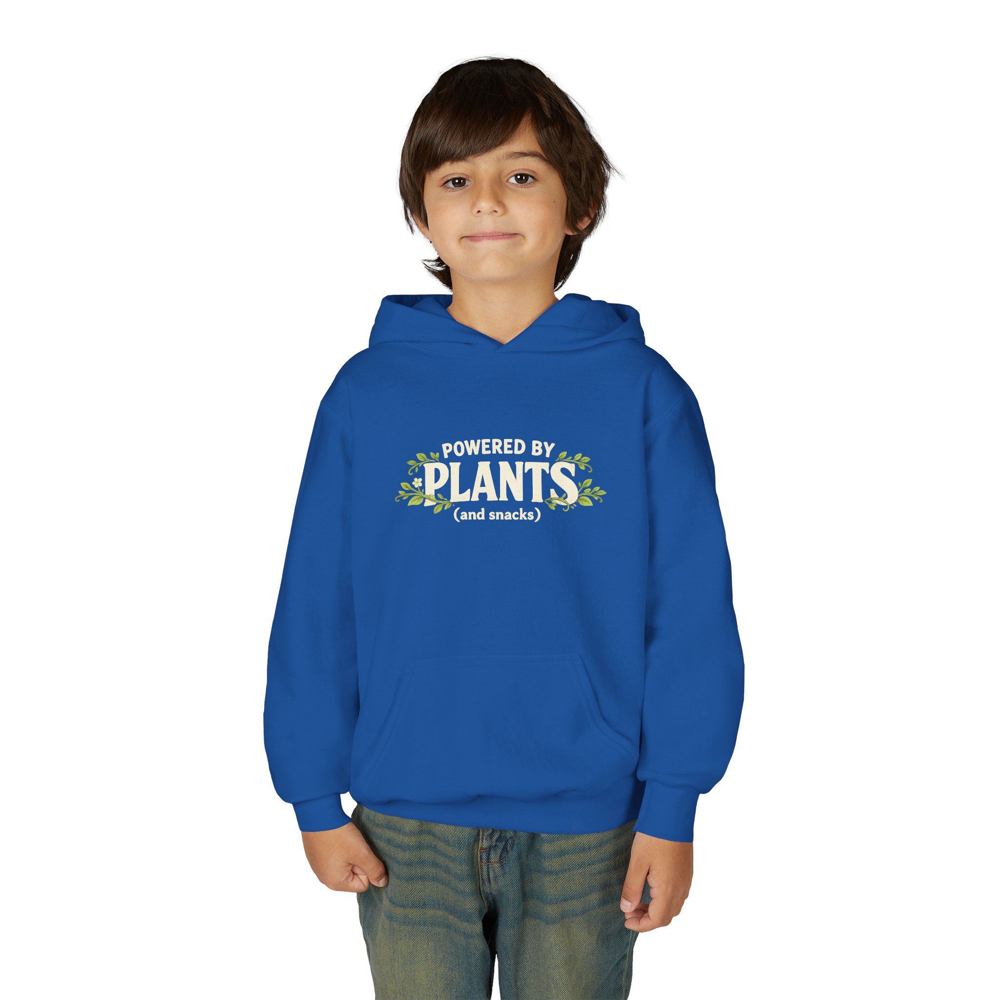 Youth Hoodie - "Powered by Plants (and snacks)" Kids Vegan Sweatshirt - Image 51