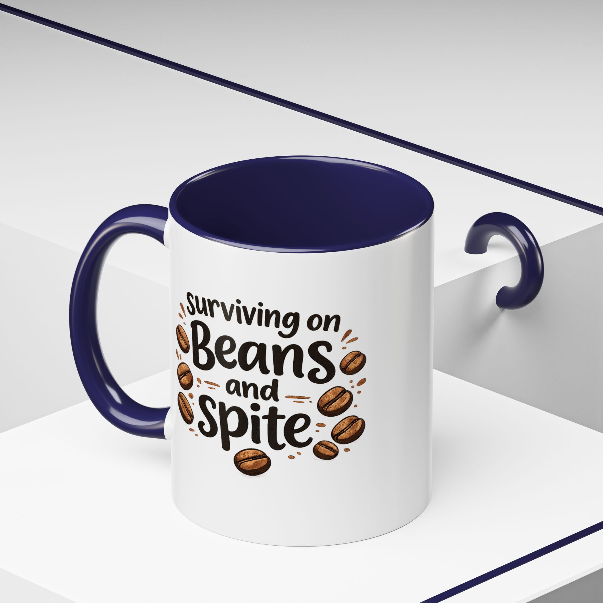 'Beans and Spite' Ceramic Coffee Cup (11/15oz) - Image 10