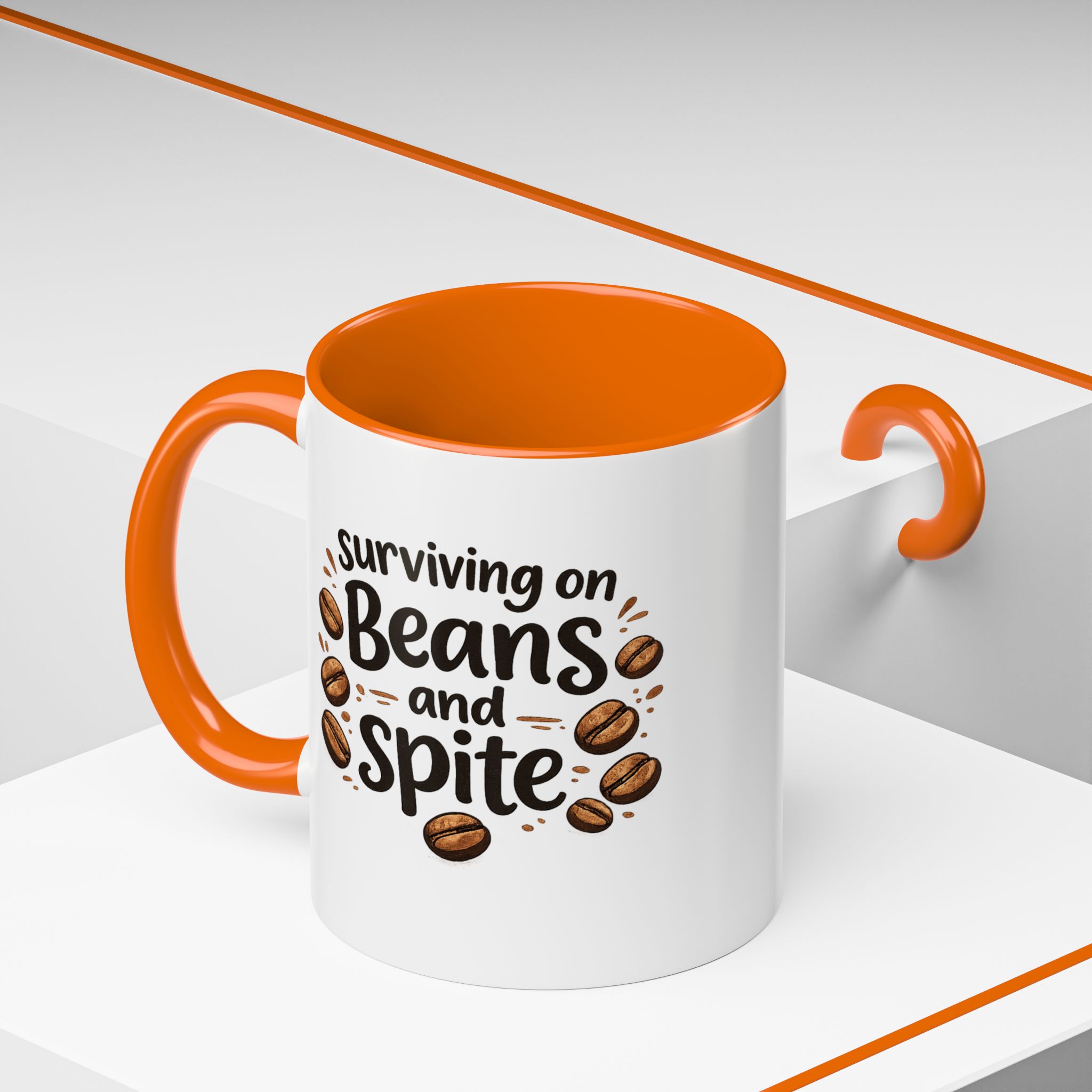 'Beans and Spite' Ceramic Coffee Cup (11/15oz) - Image 30