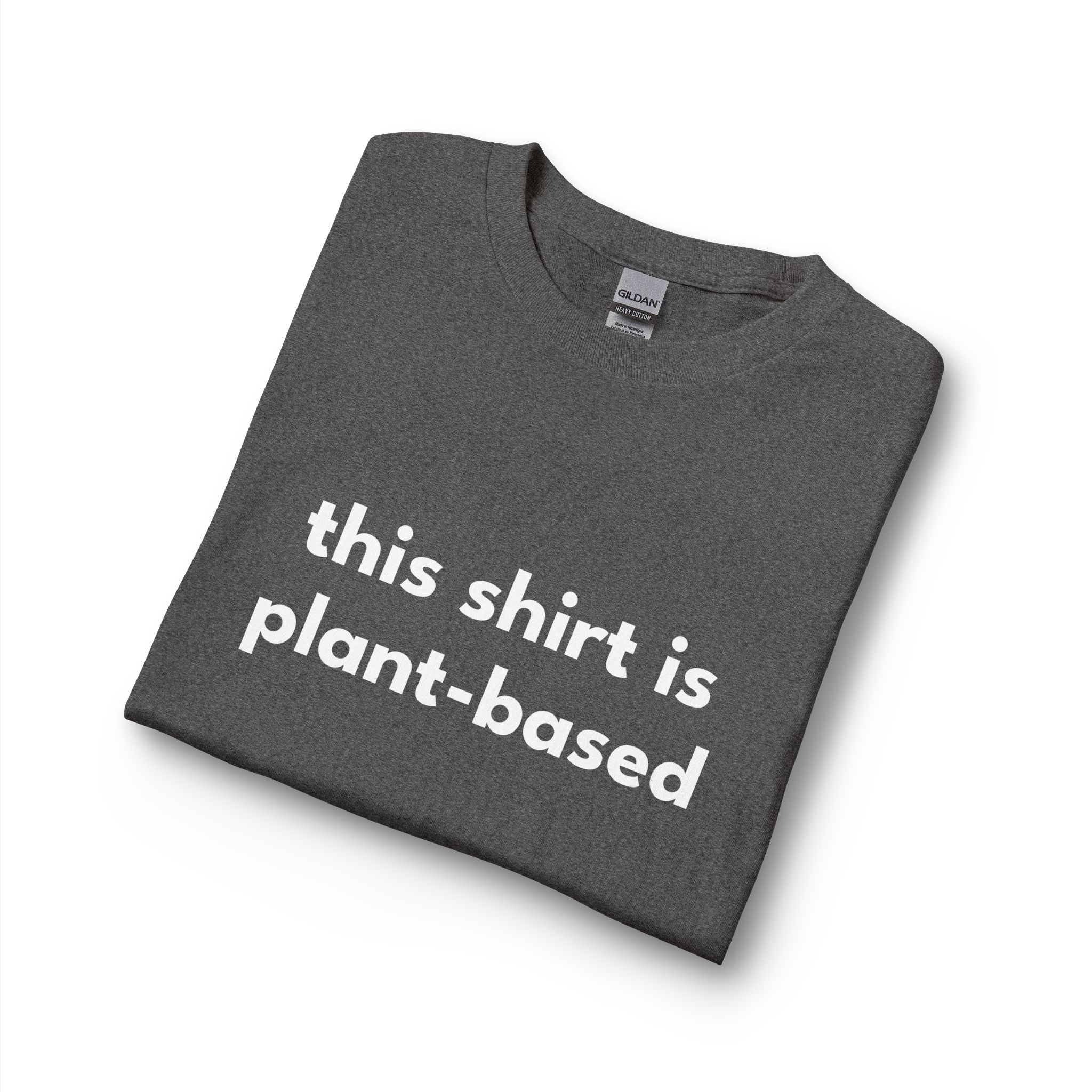 Plant-Based Long Sleeve Tee — "this shirt is plant-based" Vegan Statement Shirt - Image 19