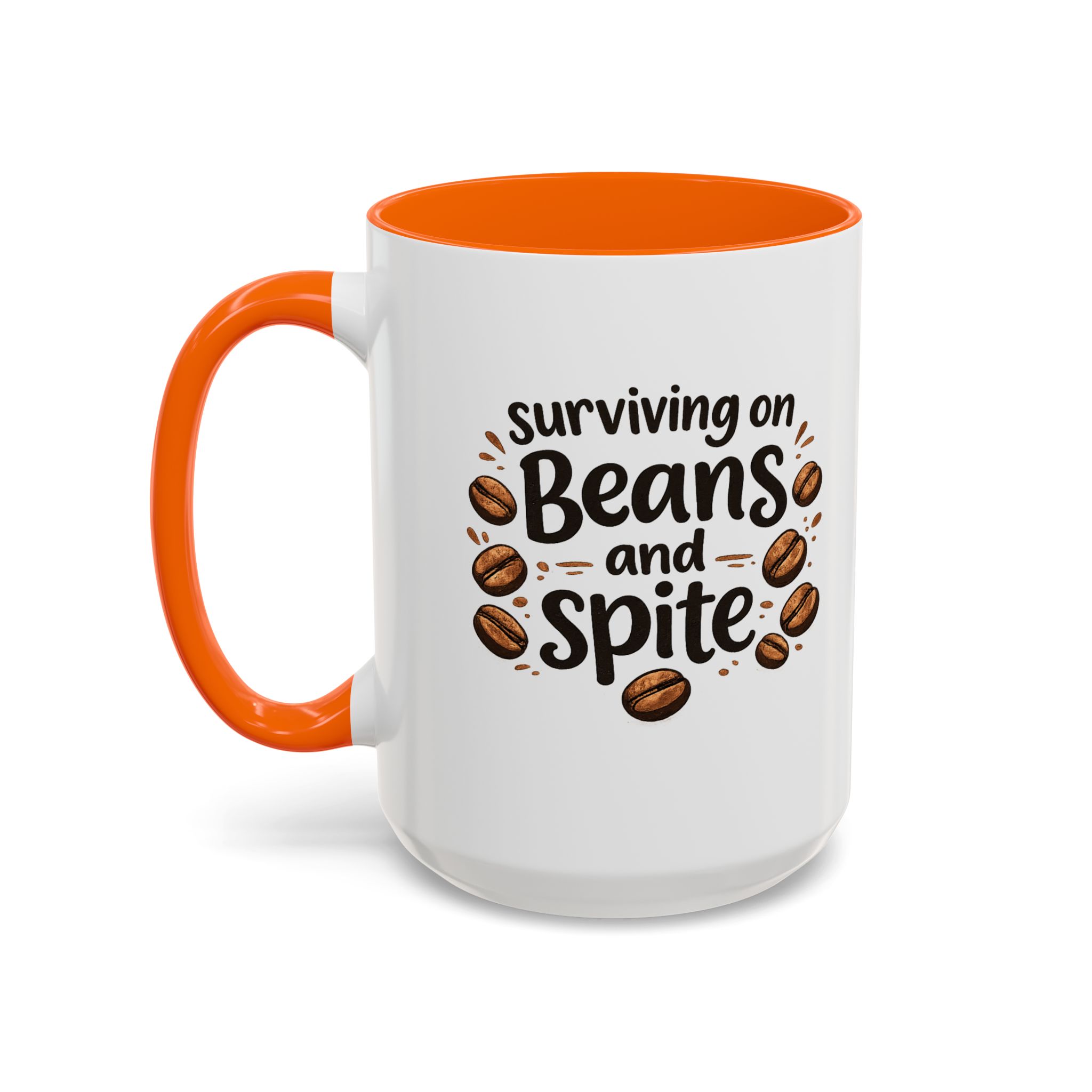 'Beans and Spite' Ceramic Coffee Cup (11/15oz) - Image 68