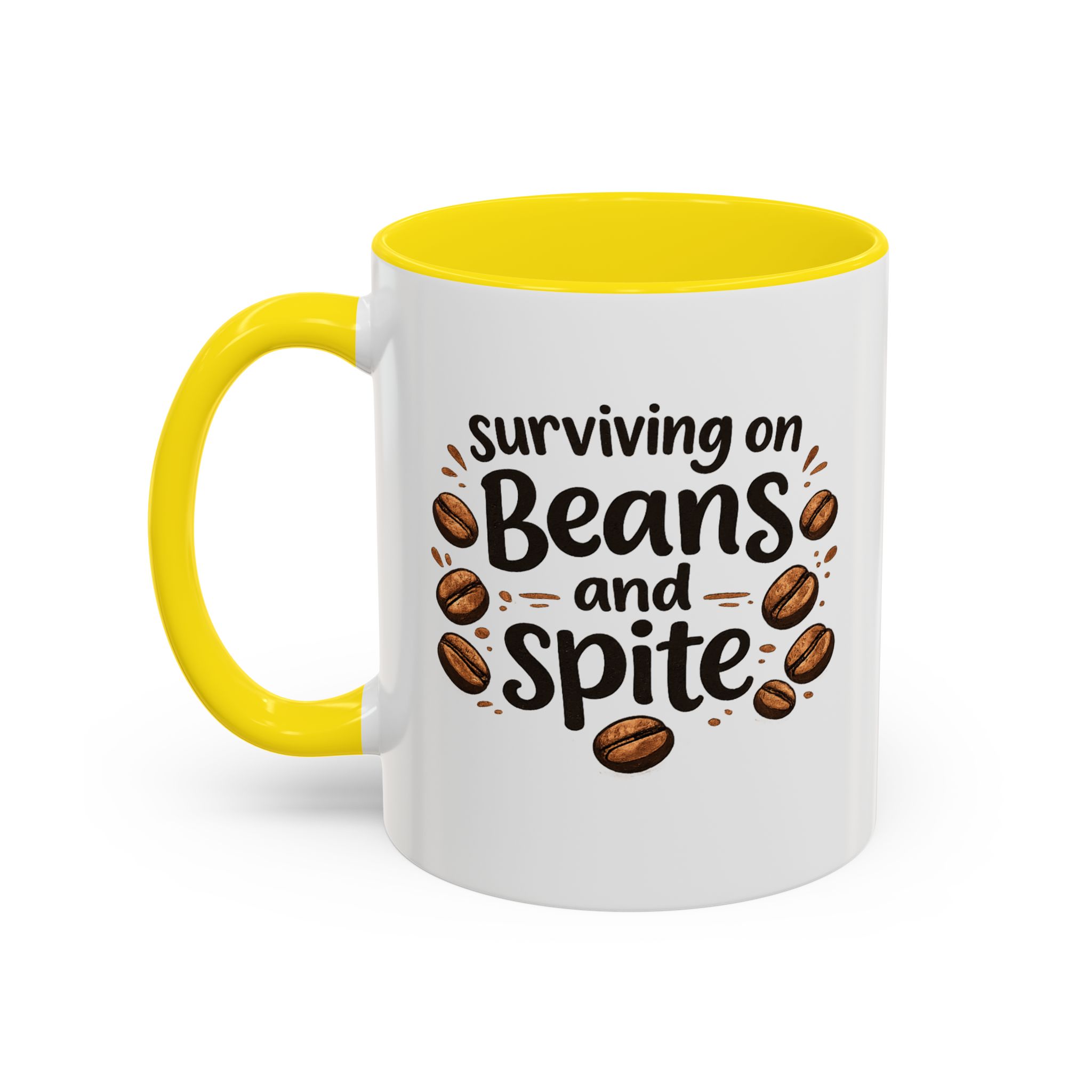 'Beans and Spite' Ceramic Coffee Cup (11/15oz) - Image 33