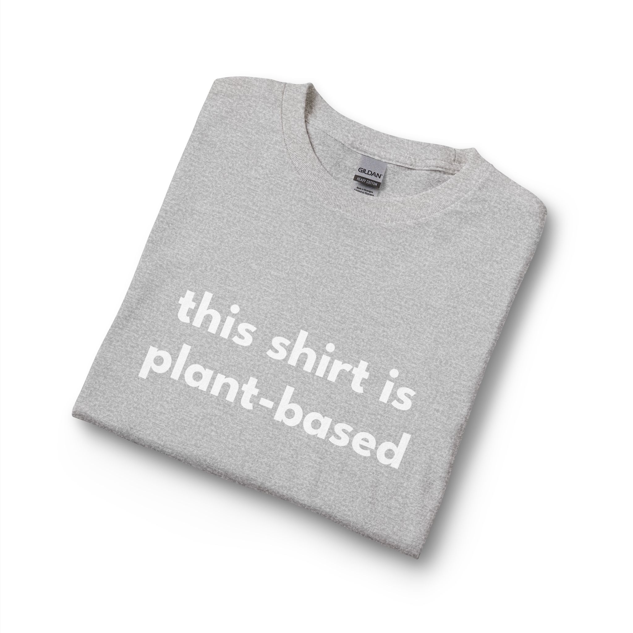 Plant-Based Long Sleeve Tee — "this shirt is plant-based" Vegan Statement Shirt - Image 11