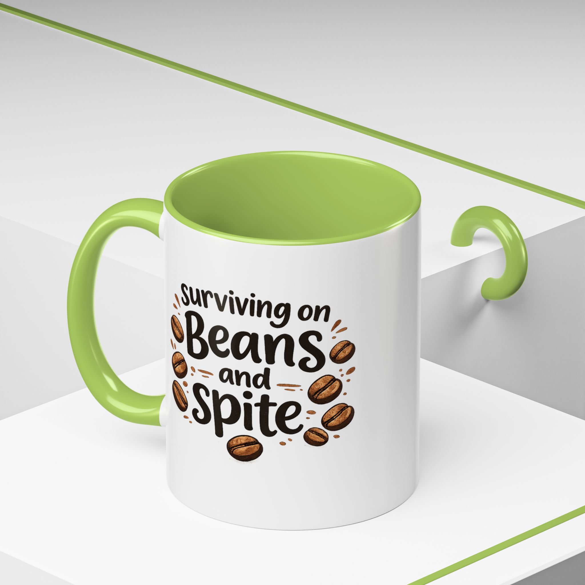 'Beans and Spite' Ceramic Coffee Cup (11/15oz) - Image 40