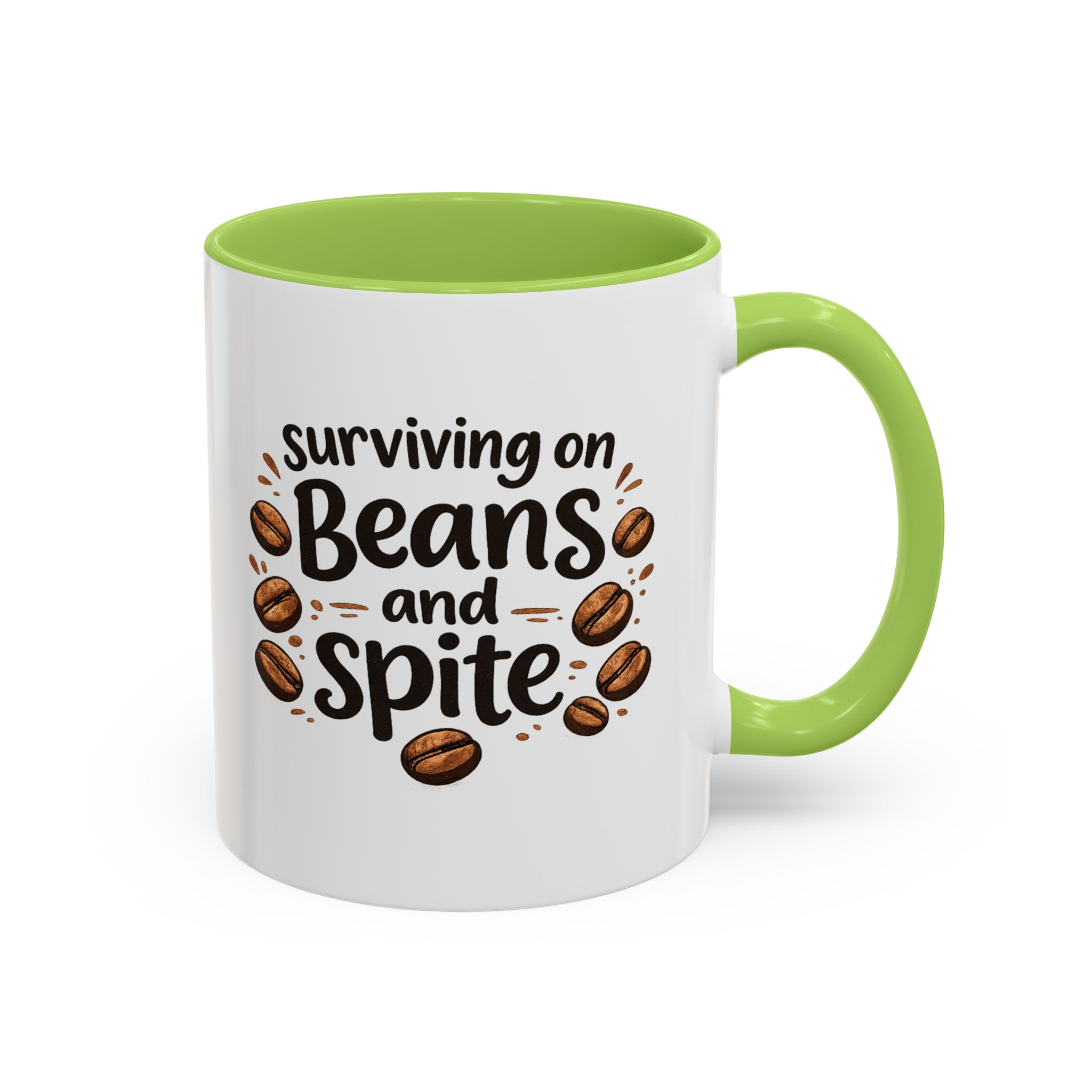'Beans and Spite' Ceramic Coffee Cup (11/15oz) - Image 37