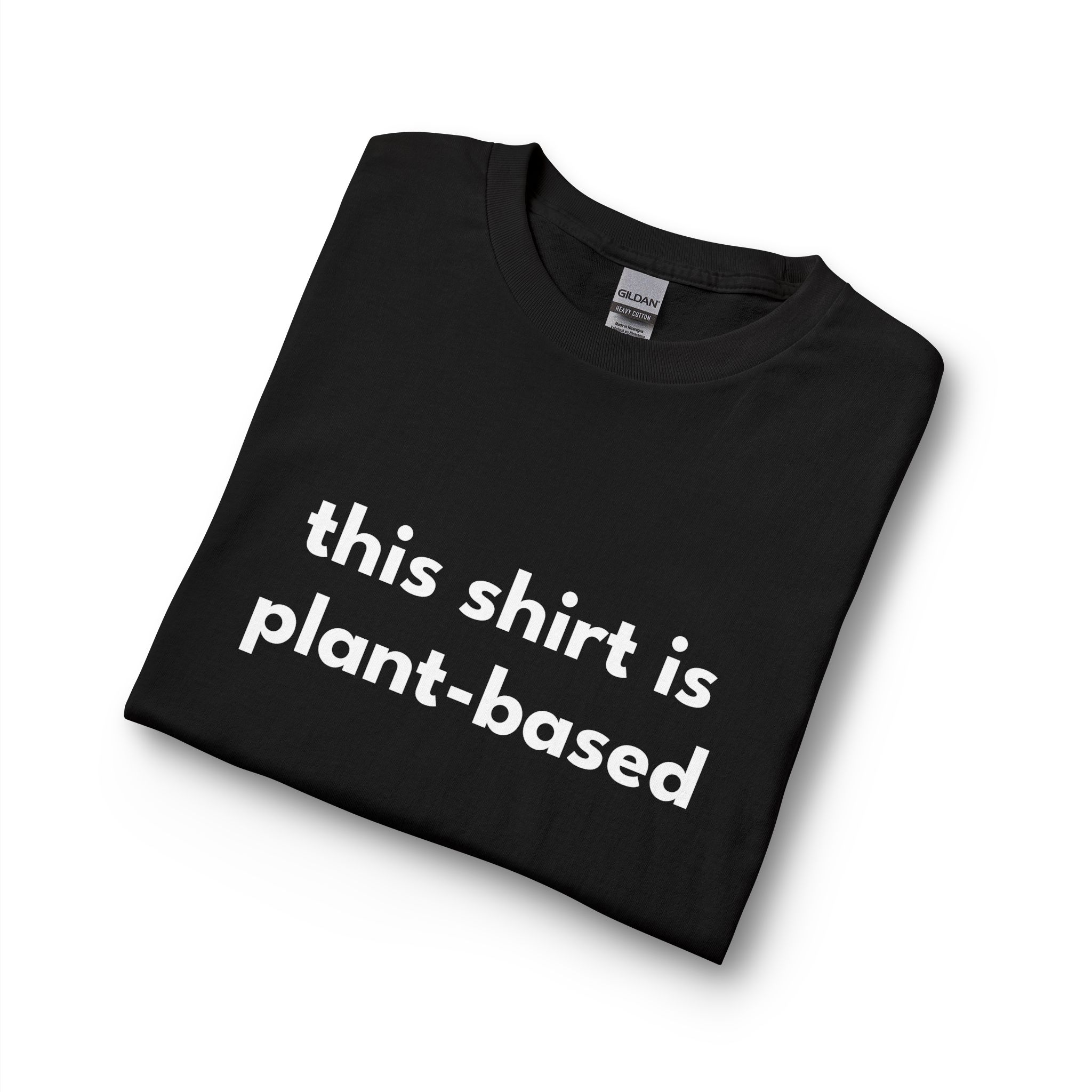 Plant-Based Long Sleeve Tee — "this shirt is plant-based" Vegan Statement Shirt - Image 7