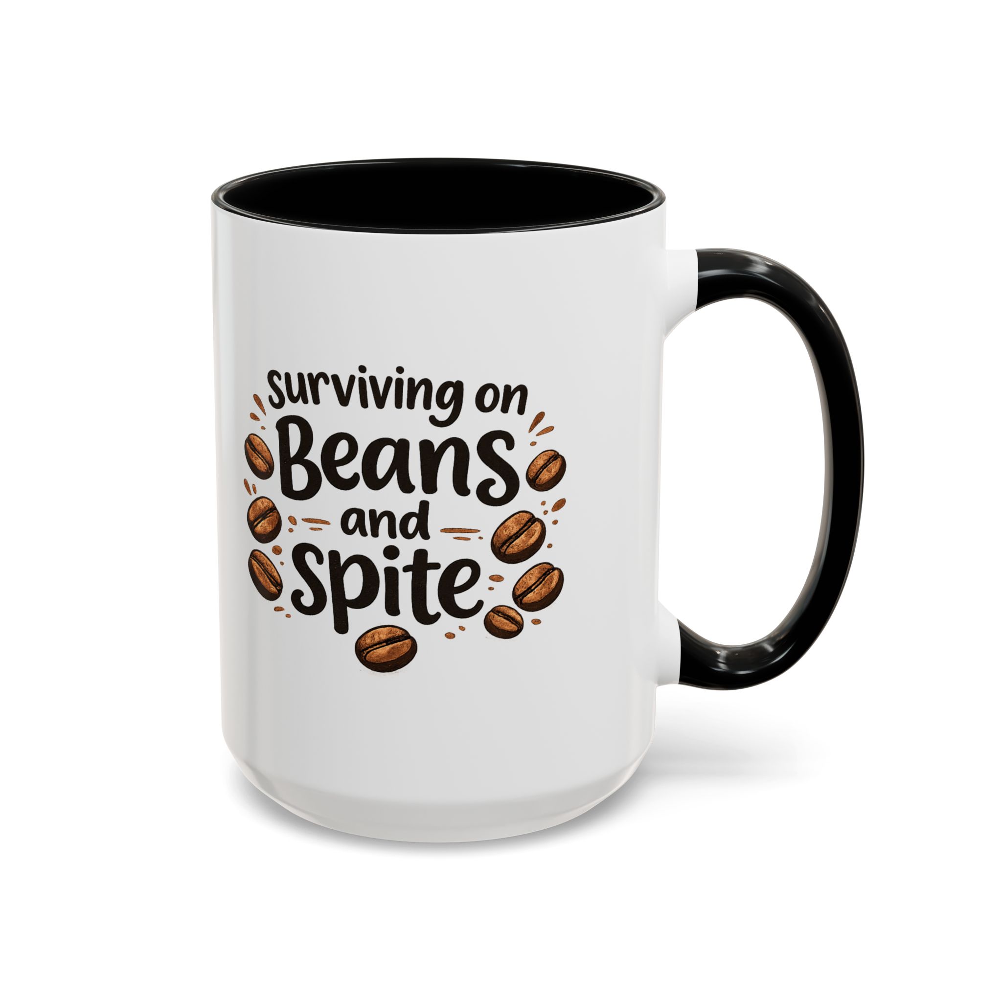 'Beans and Spite' Ceramic Coffee Cup (11/15oz) - Image 47