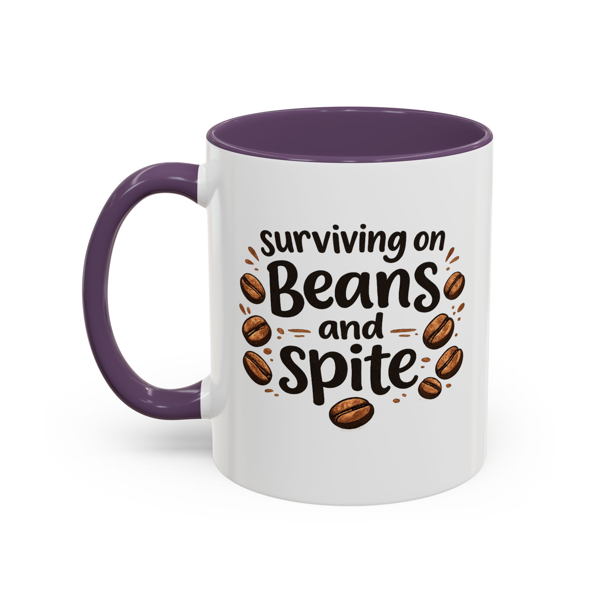 'Beans and Spite' Ceramic Coffee Cup (11/15oz) - Image 43