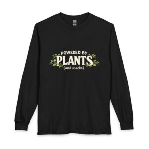 Powered by Plants Long Sleeve Tee — Vegan Plant-Based Shirt