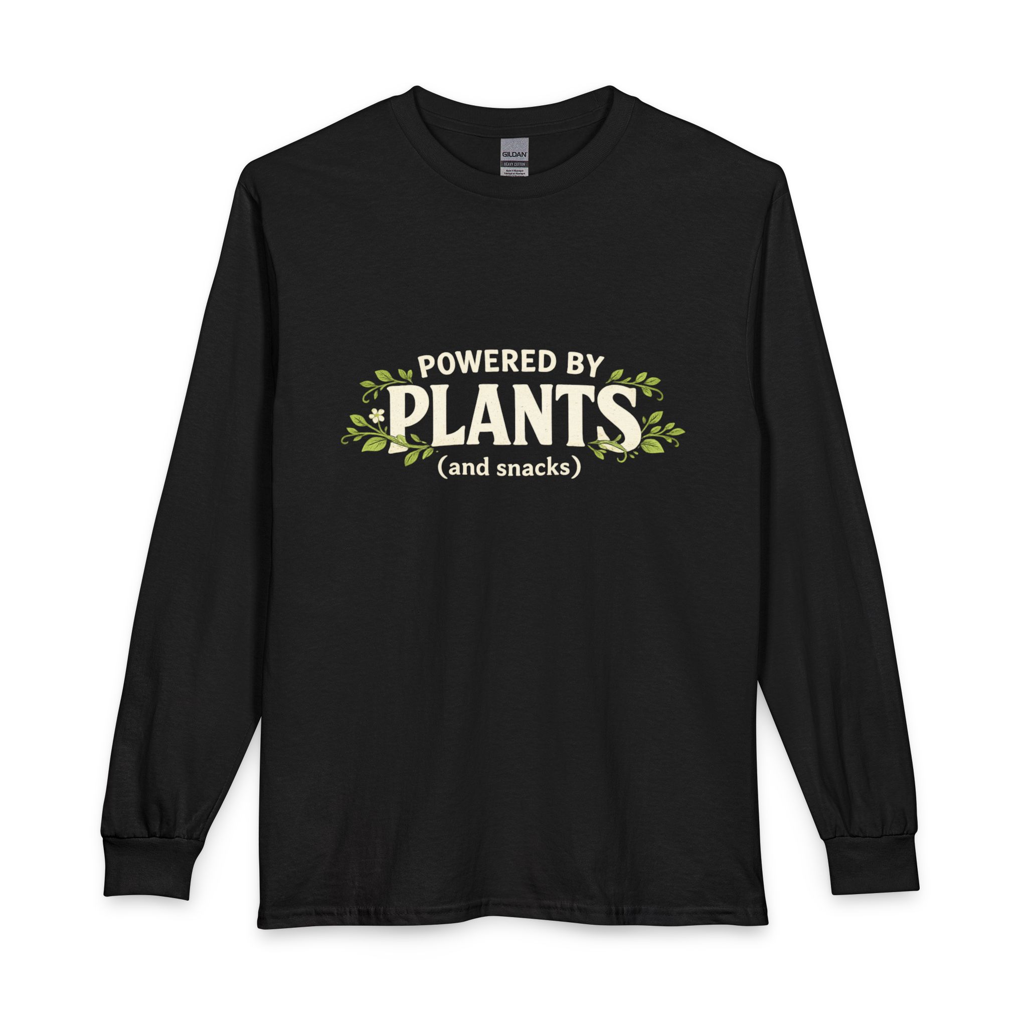 Powered by Plants Long Sleeve Tee — Vegan Plant-Based Shirt