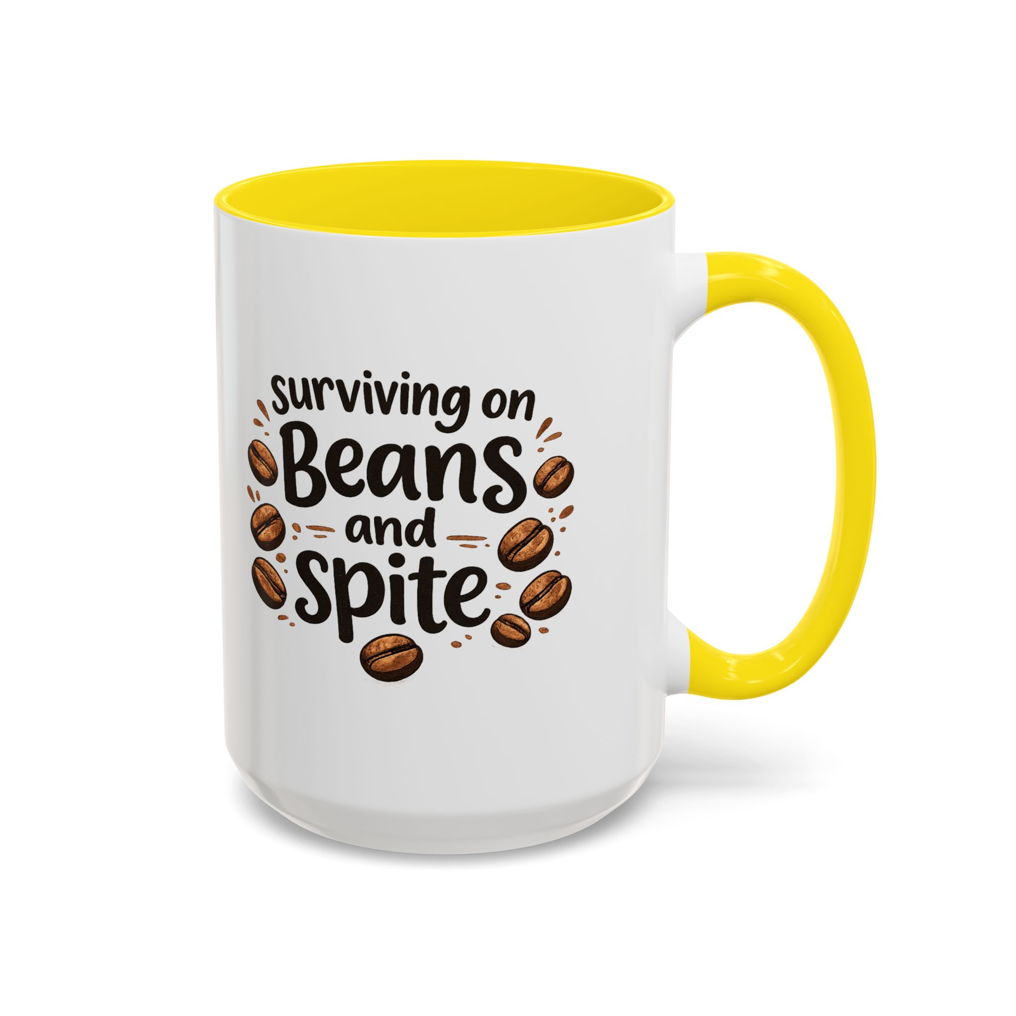 'Beans and Spite' Ceramic Coffee Cup (11/15oz) - Image 71